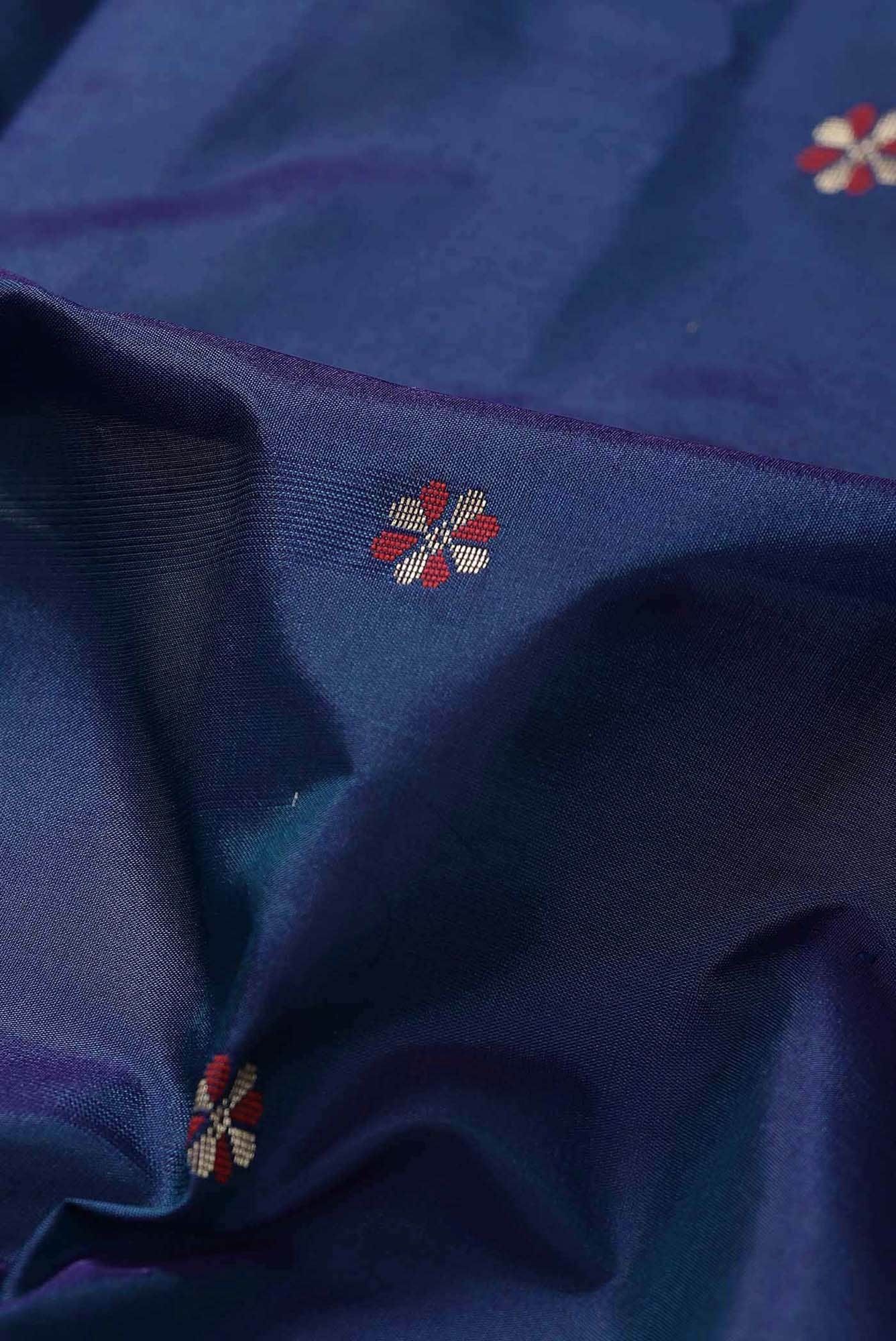 Blue Blended Bangalore Silk Saree