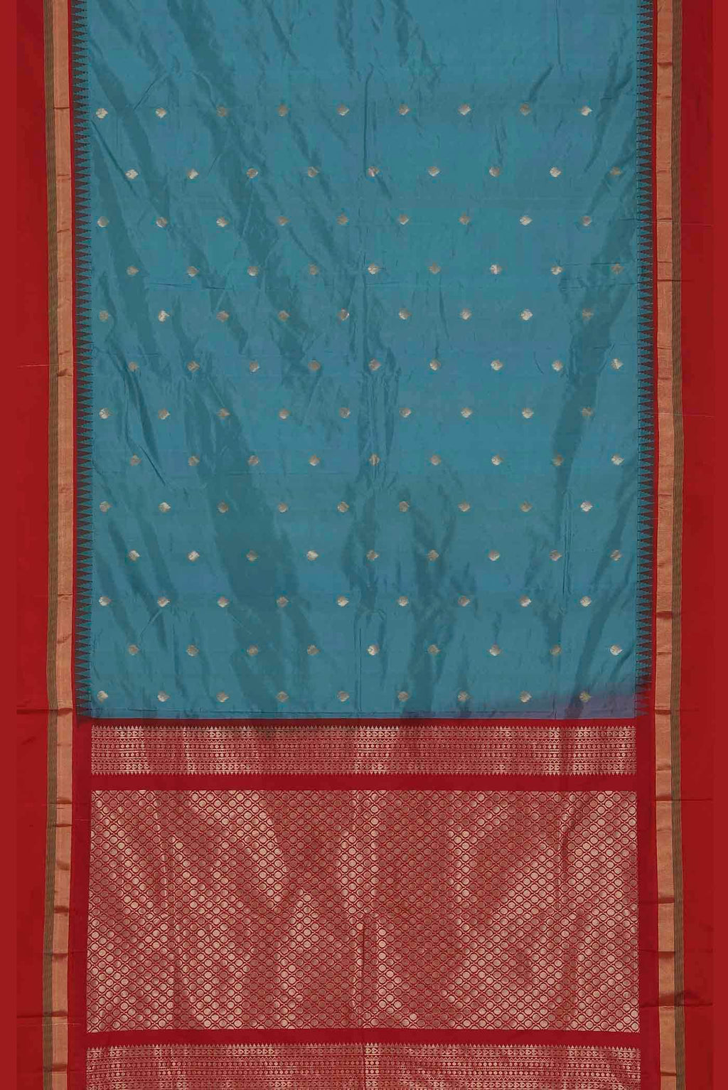 Blue Blended Bangalore Silk Saree