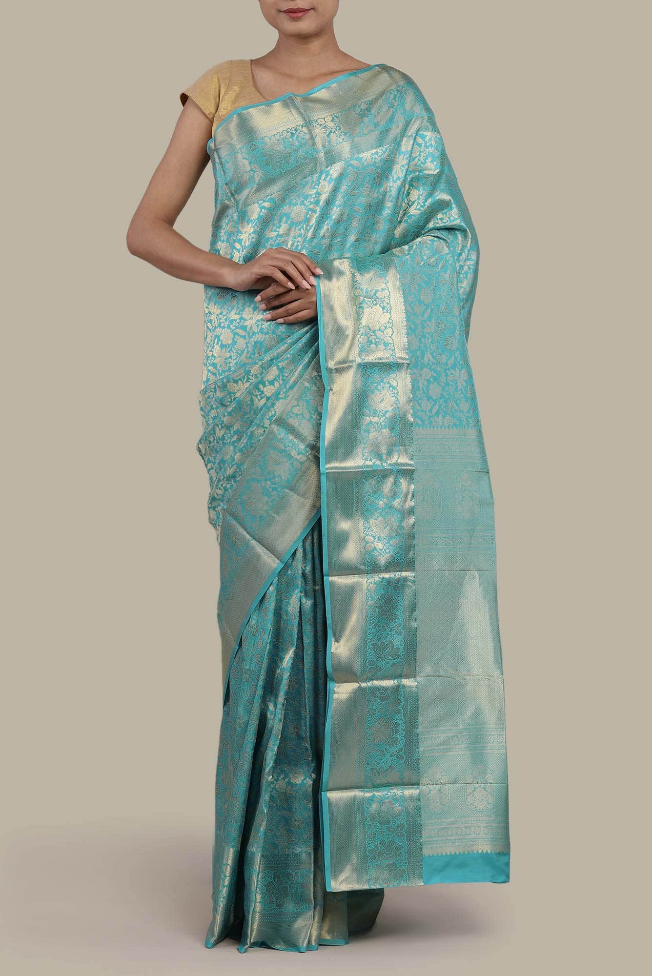 Blue Bangalore Silk Saree