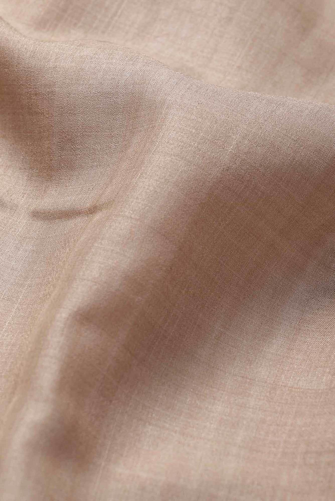 Beige Bhagalpuri Tussar Silk Saree