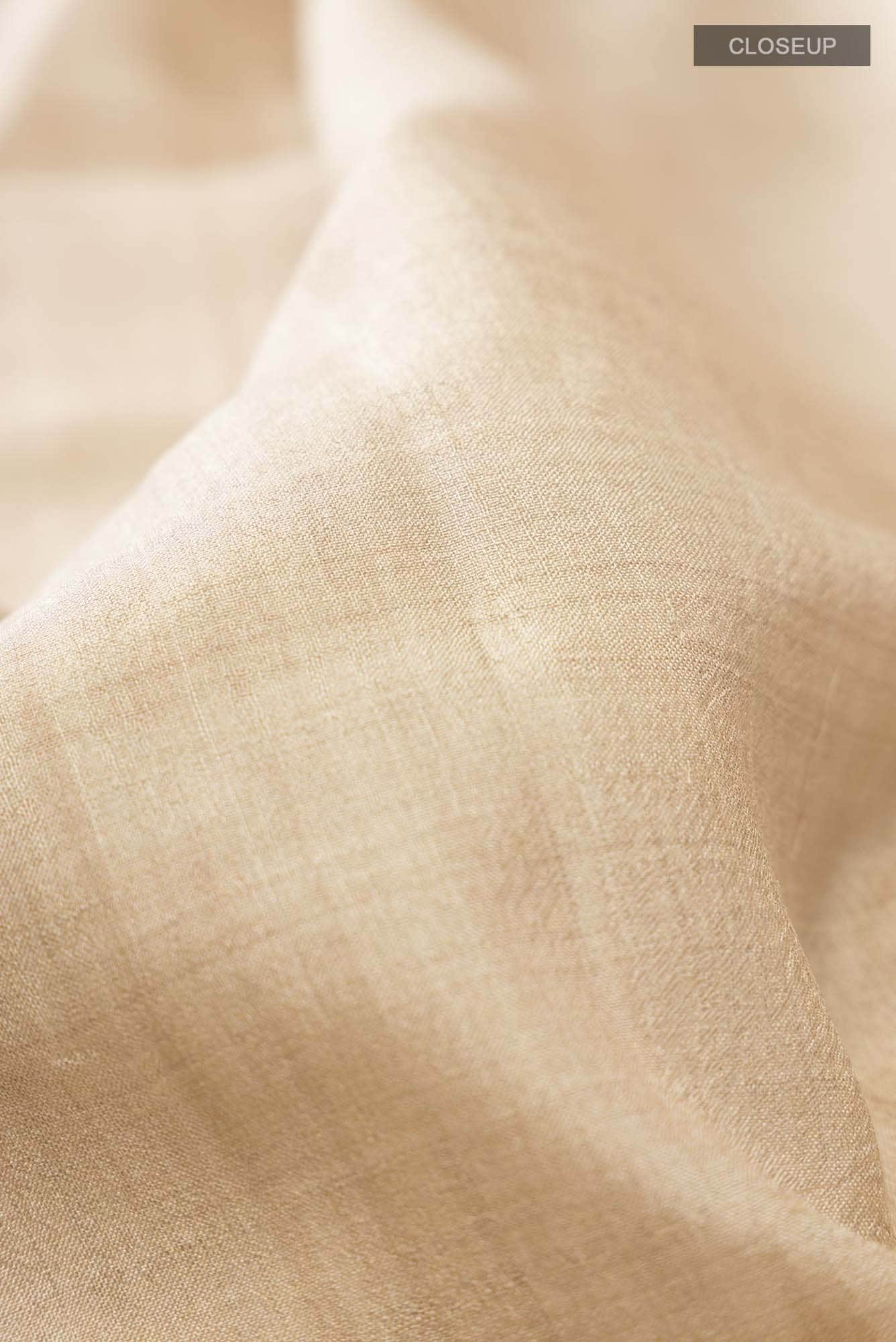 Beige Tussar Silk Saree
