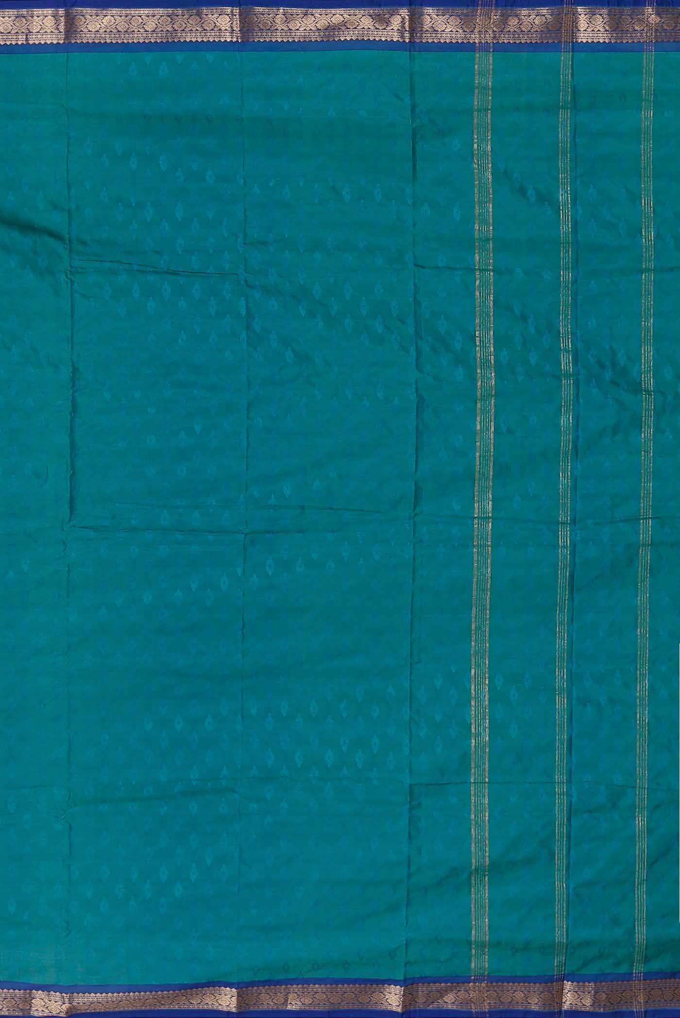Blue Blended Bangalore Silk Saree