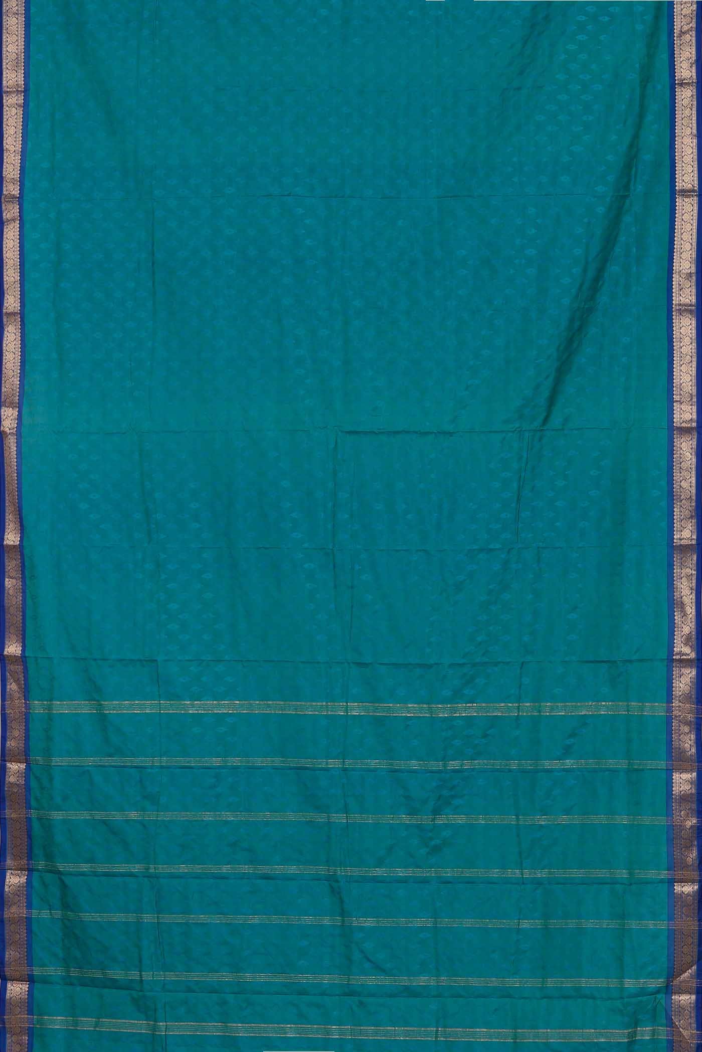 Blue Blended Bangalore Silk Saree