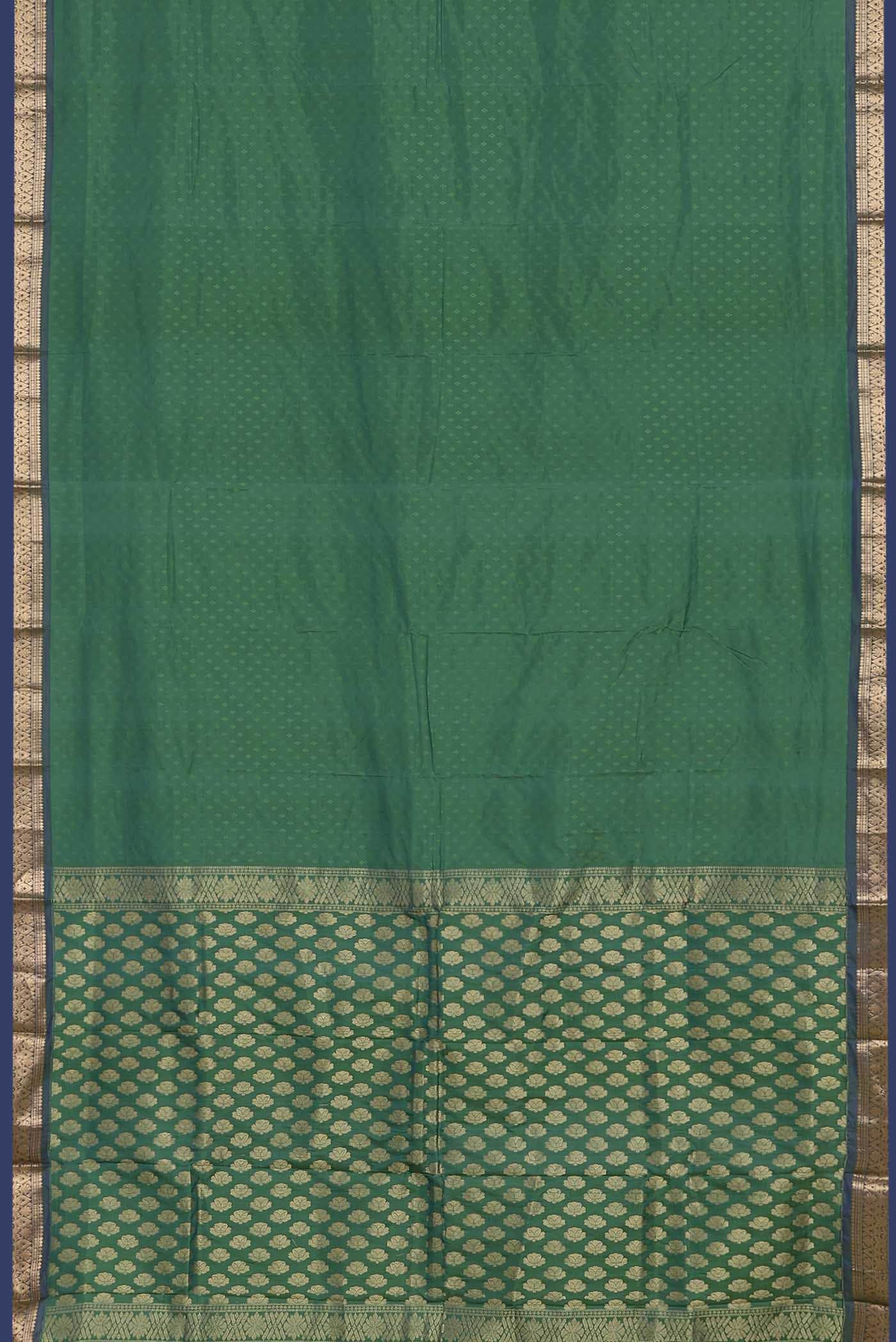 Green Blended Bangalore Silk Saree