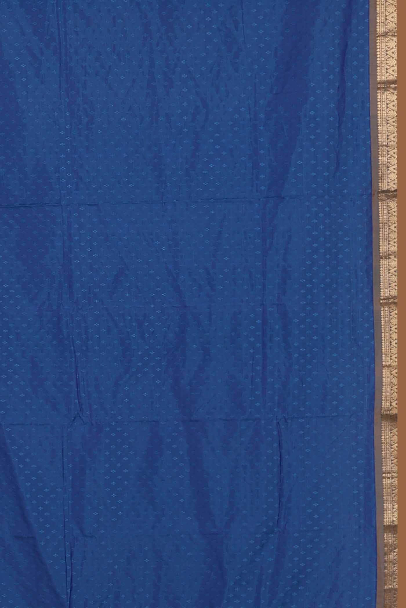 Blue Blended Bangalore Silk Saree