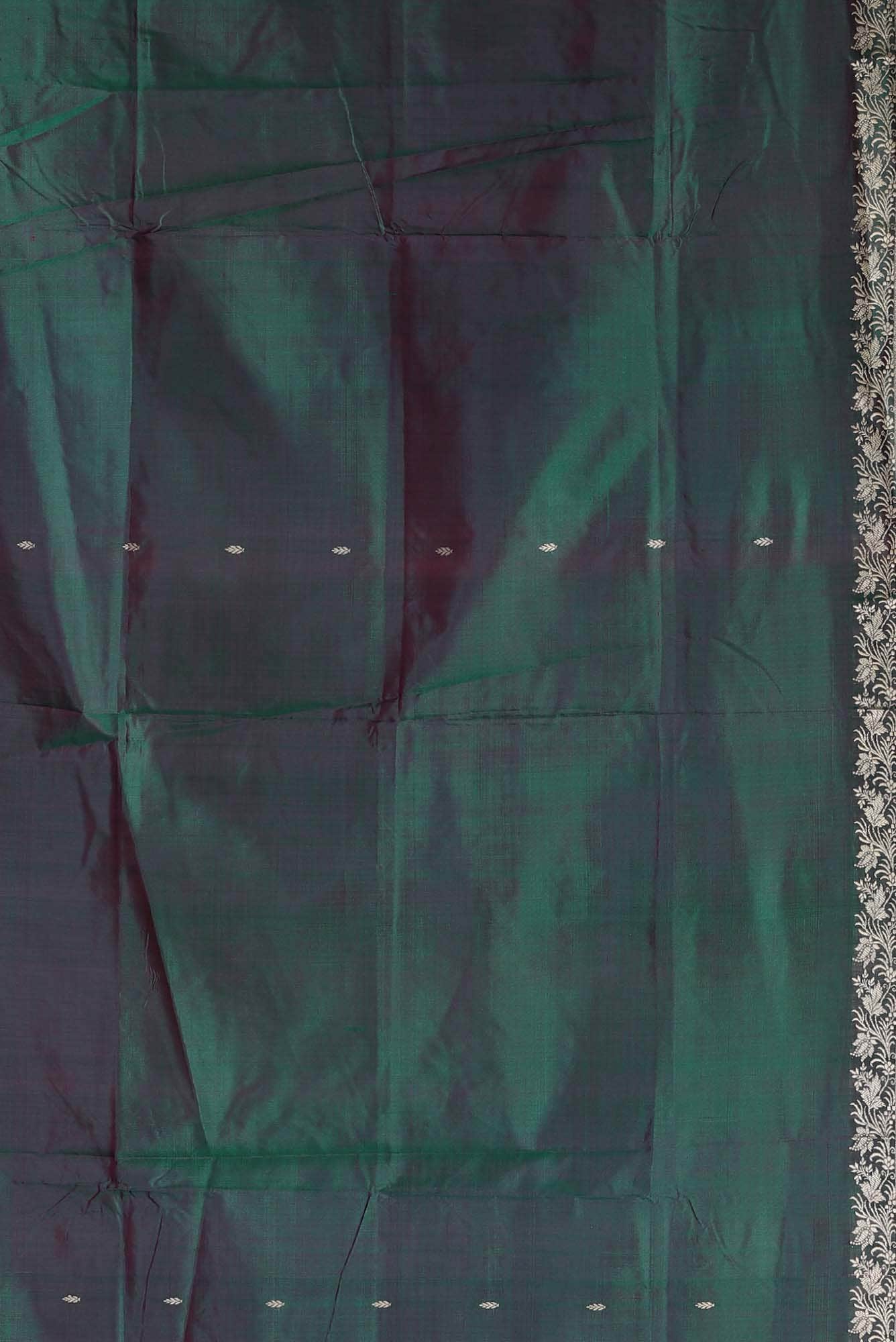 Green Banarasi Katan Silk Saree