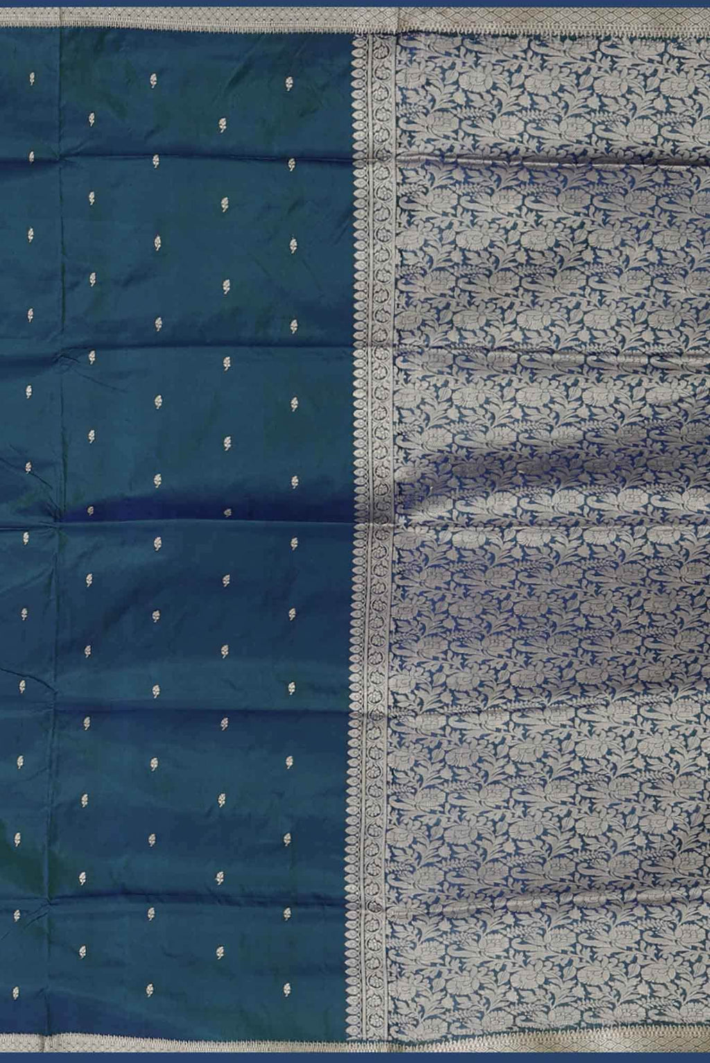Blue Banarasi Katan Silk Saree