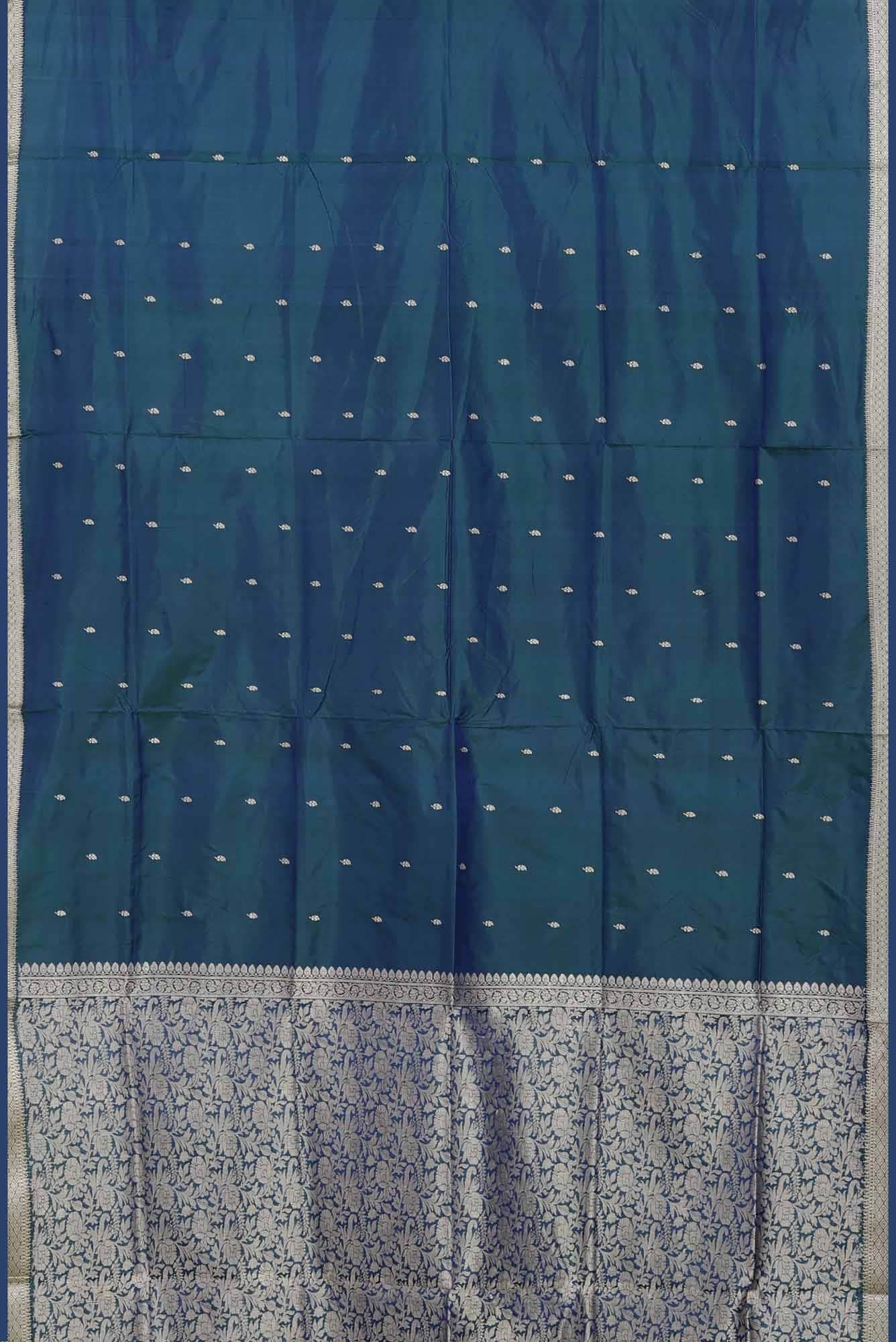 Blue Banarasi Katan Silk Saree