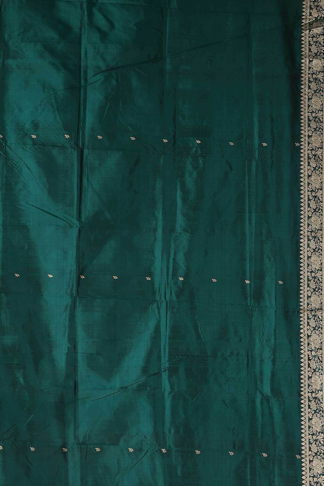 Green Banarasi Katan Silk Saree