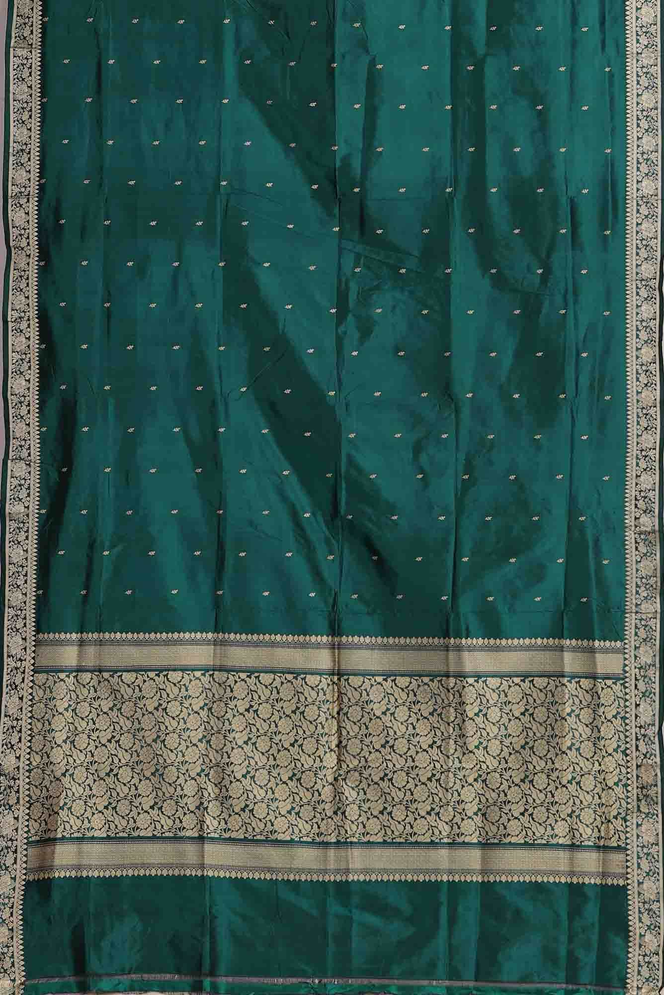 Green Banarasi Katan Silk Saree