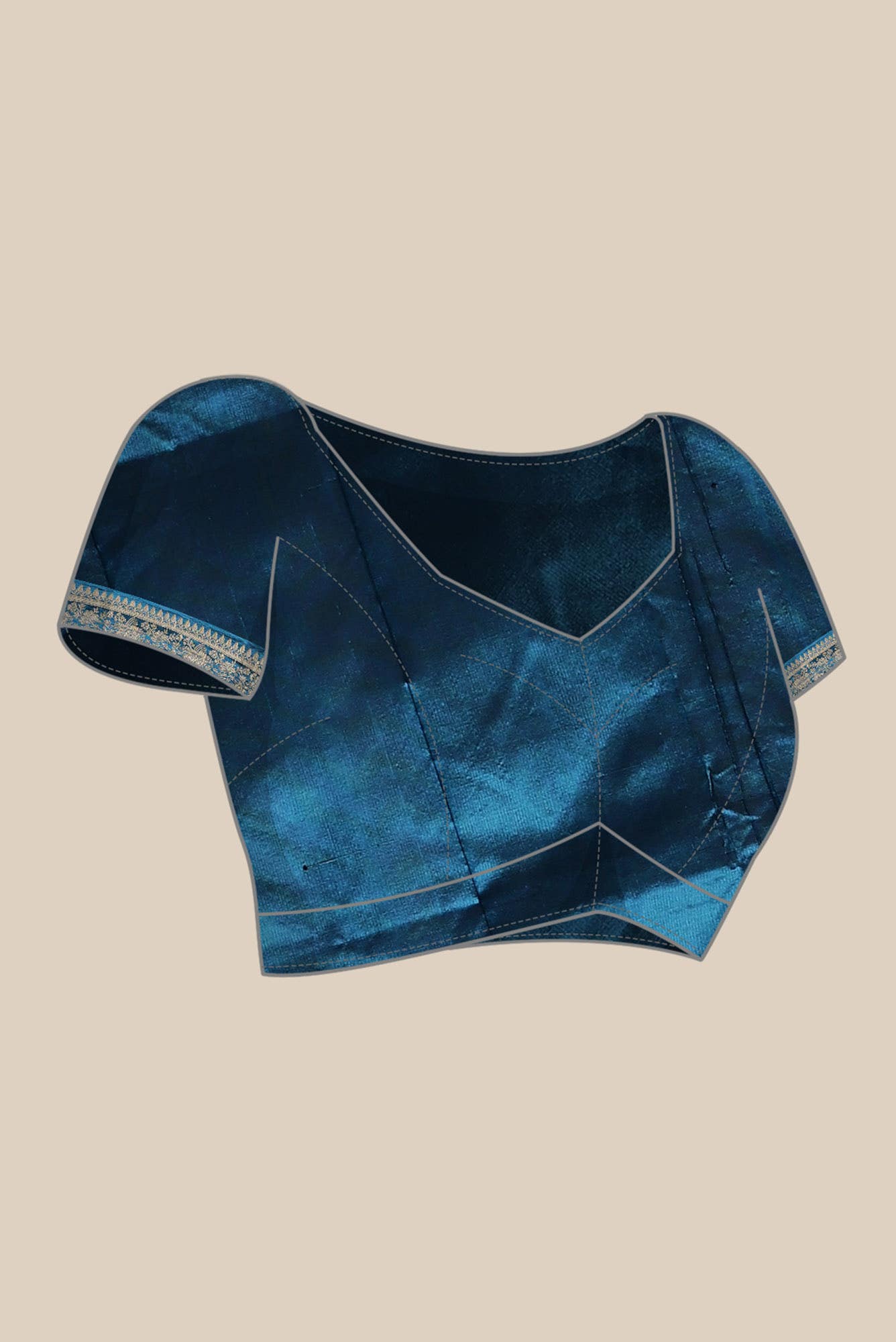 Blue Banarasi Katan Silk Saree