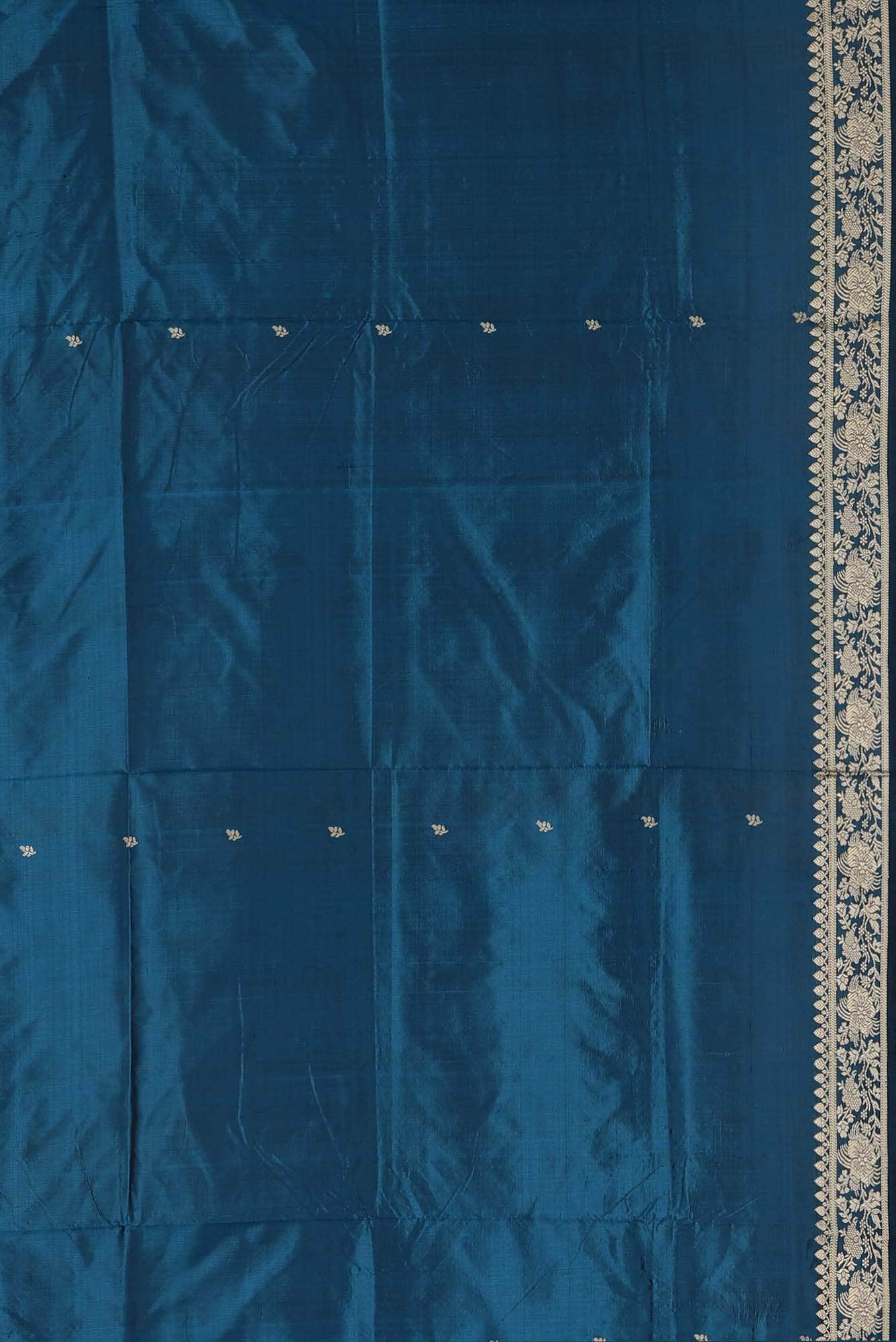 Blue Banarasi Katan Silk Saree