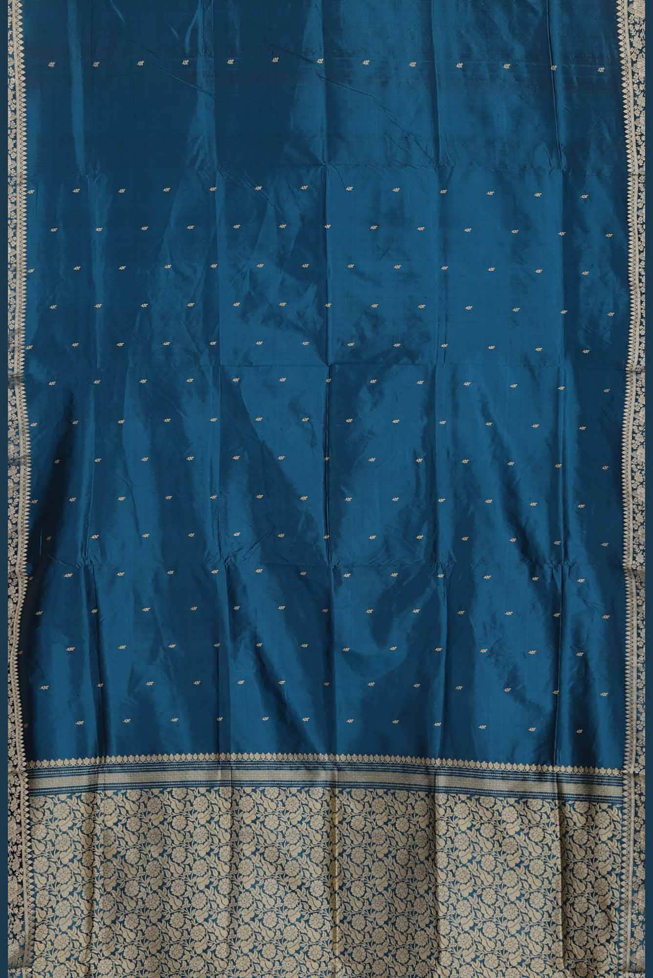 Blue Banarasi Katan Silk Saree