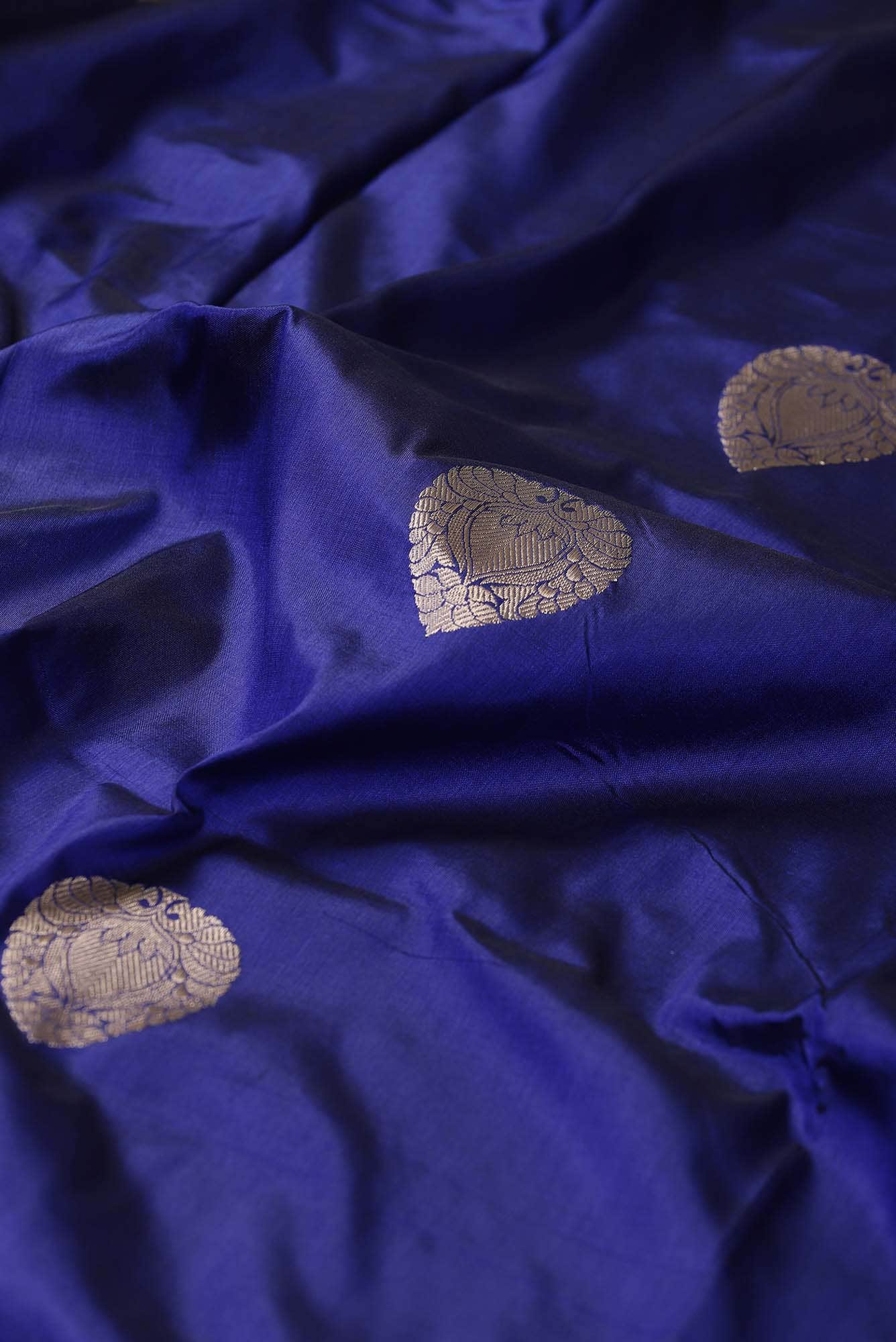 Blue Banarasi Katan Silk Saree