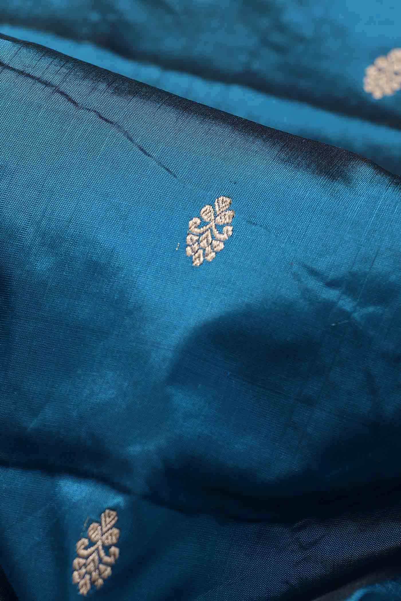 Blue Banarasi Katan Silk Saree
