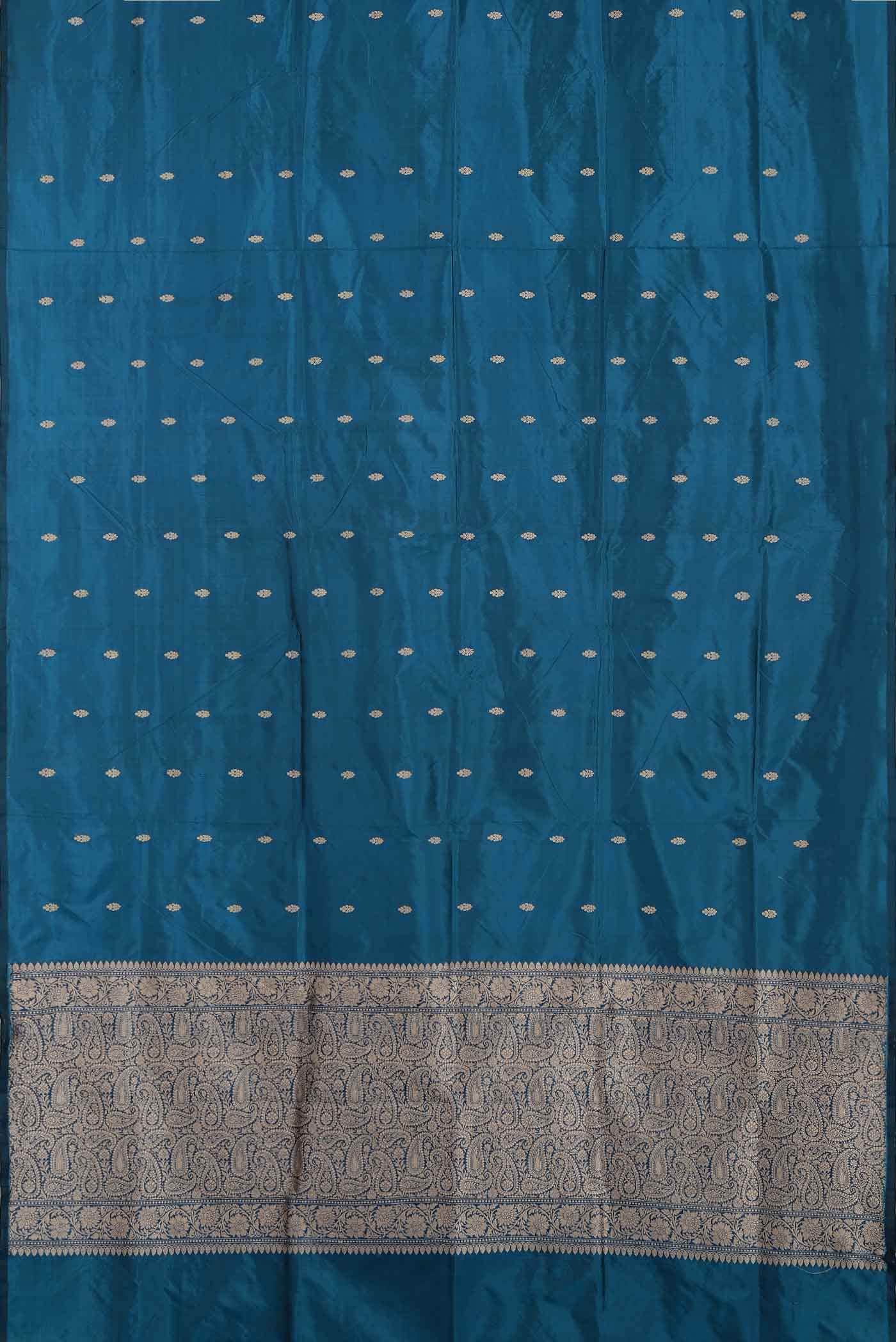 Blue Banarasi Katan Silk Saree