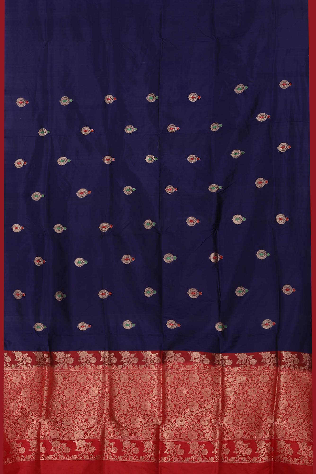 Blue Banarasi Katan Silk Saree