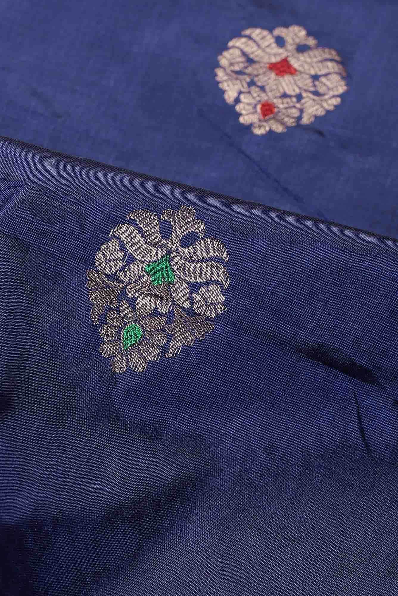 Blue Banarasi Katan Silk Saree