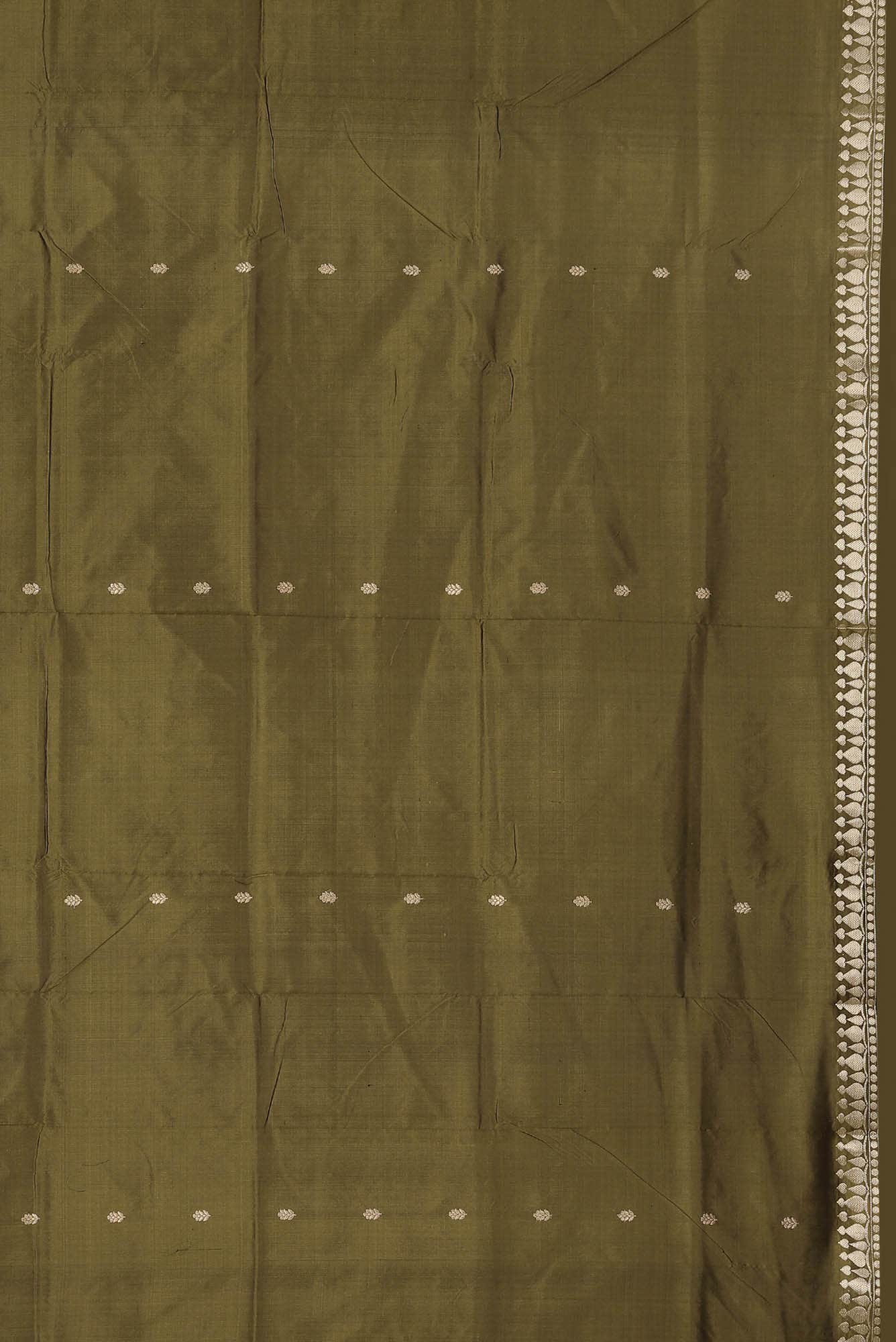 Green Banarasi Katan Silk Saree