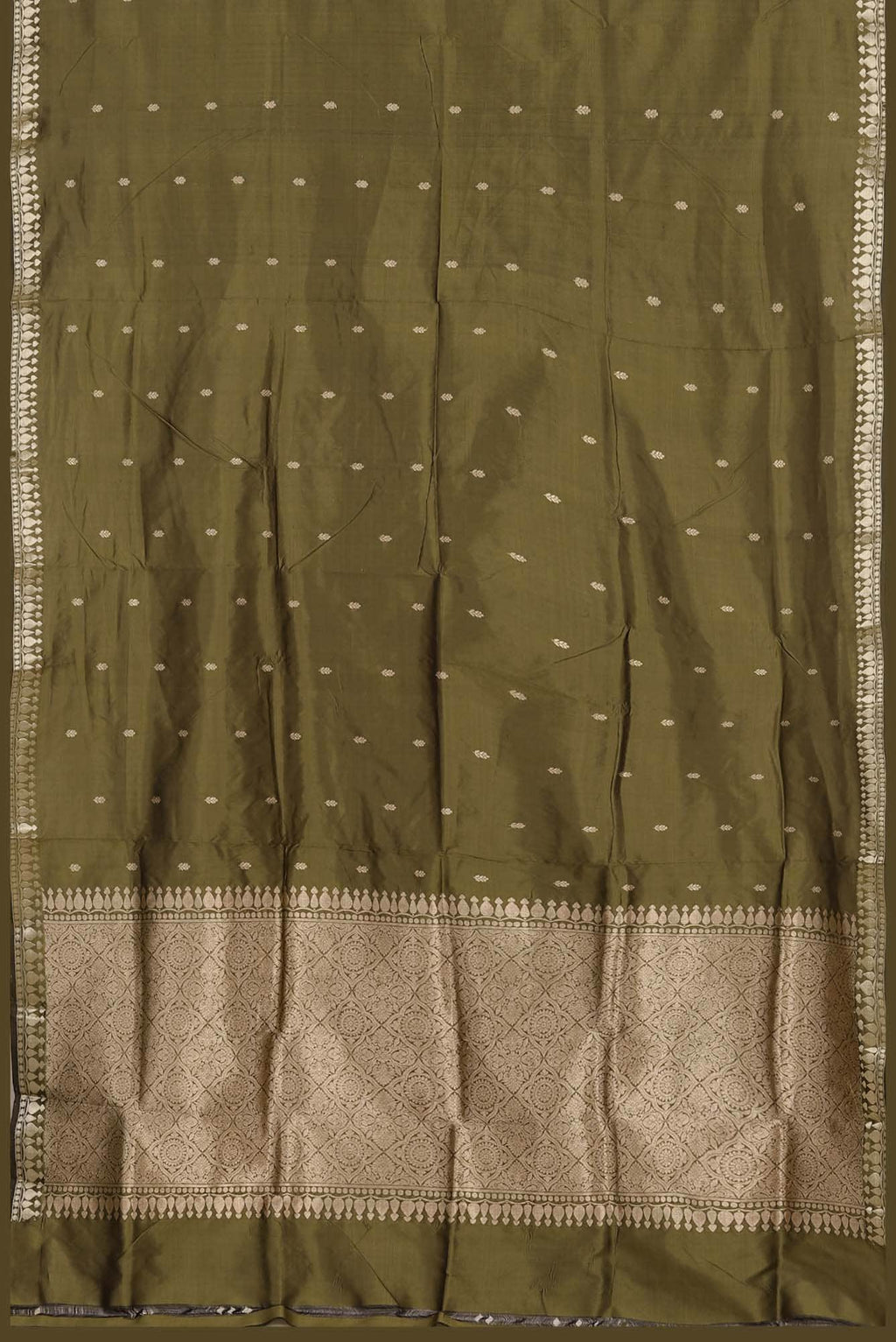 Green Banarasi Katan Silk Saree
