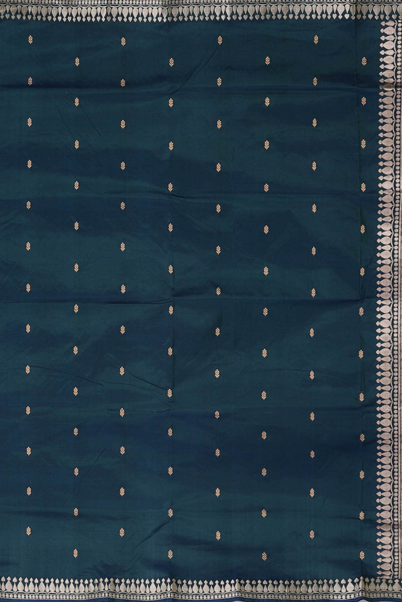 Blue Banarasi Katan Silk Saree