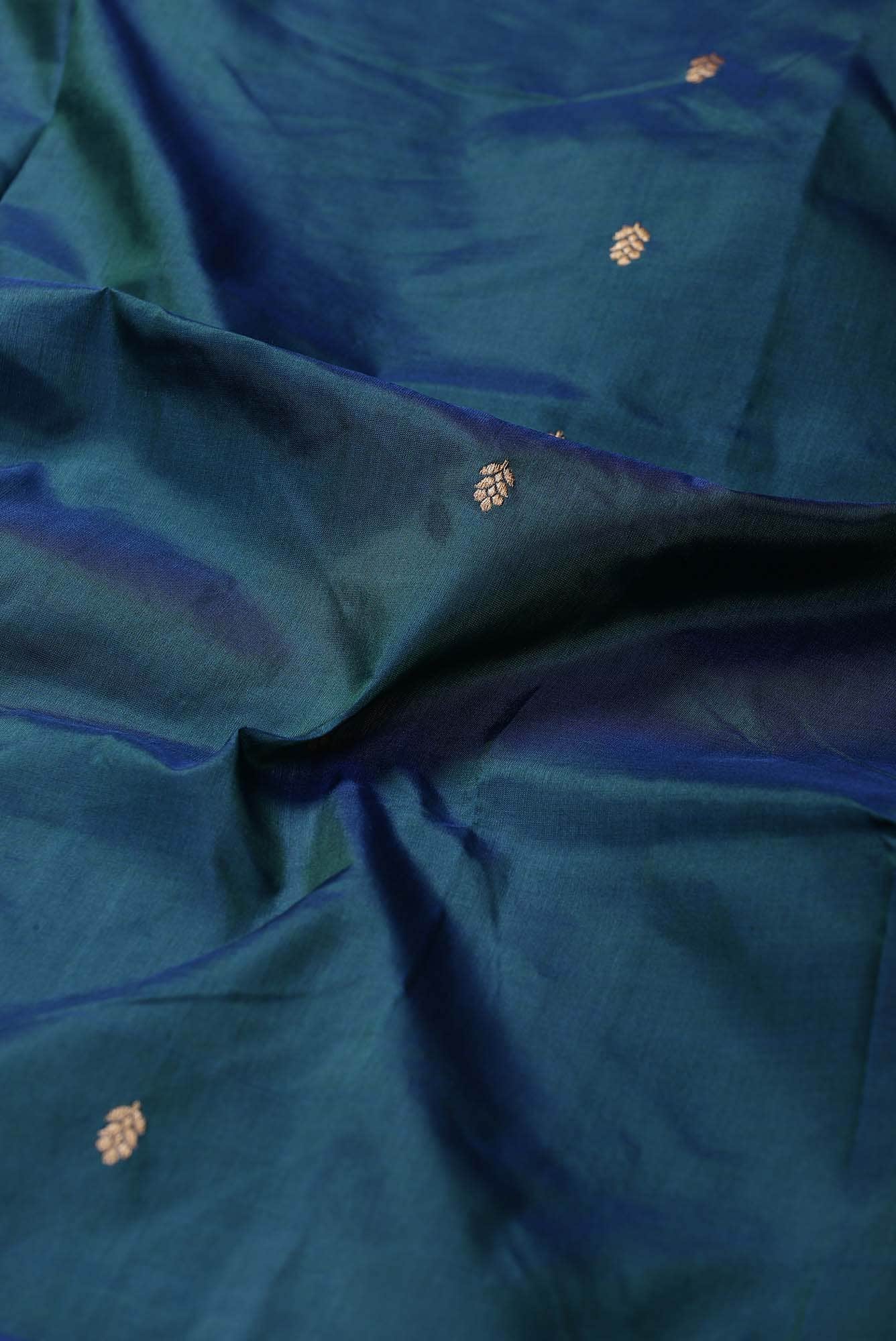 Blue Banarasi Katan Silk Saree