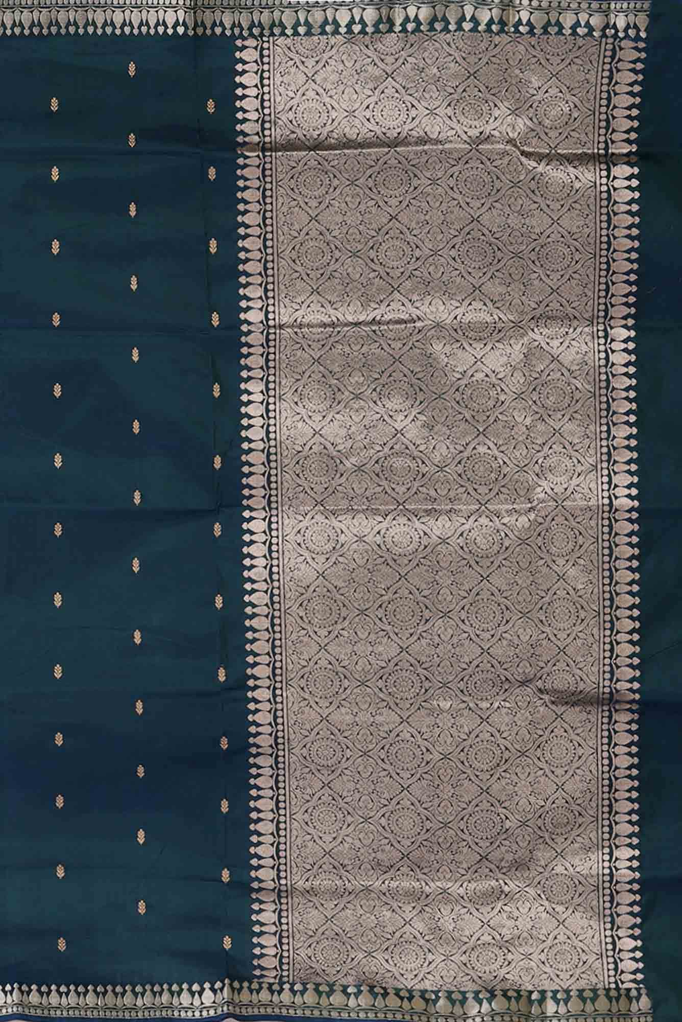 Blue Banarasi Katan Silk Saree