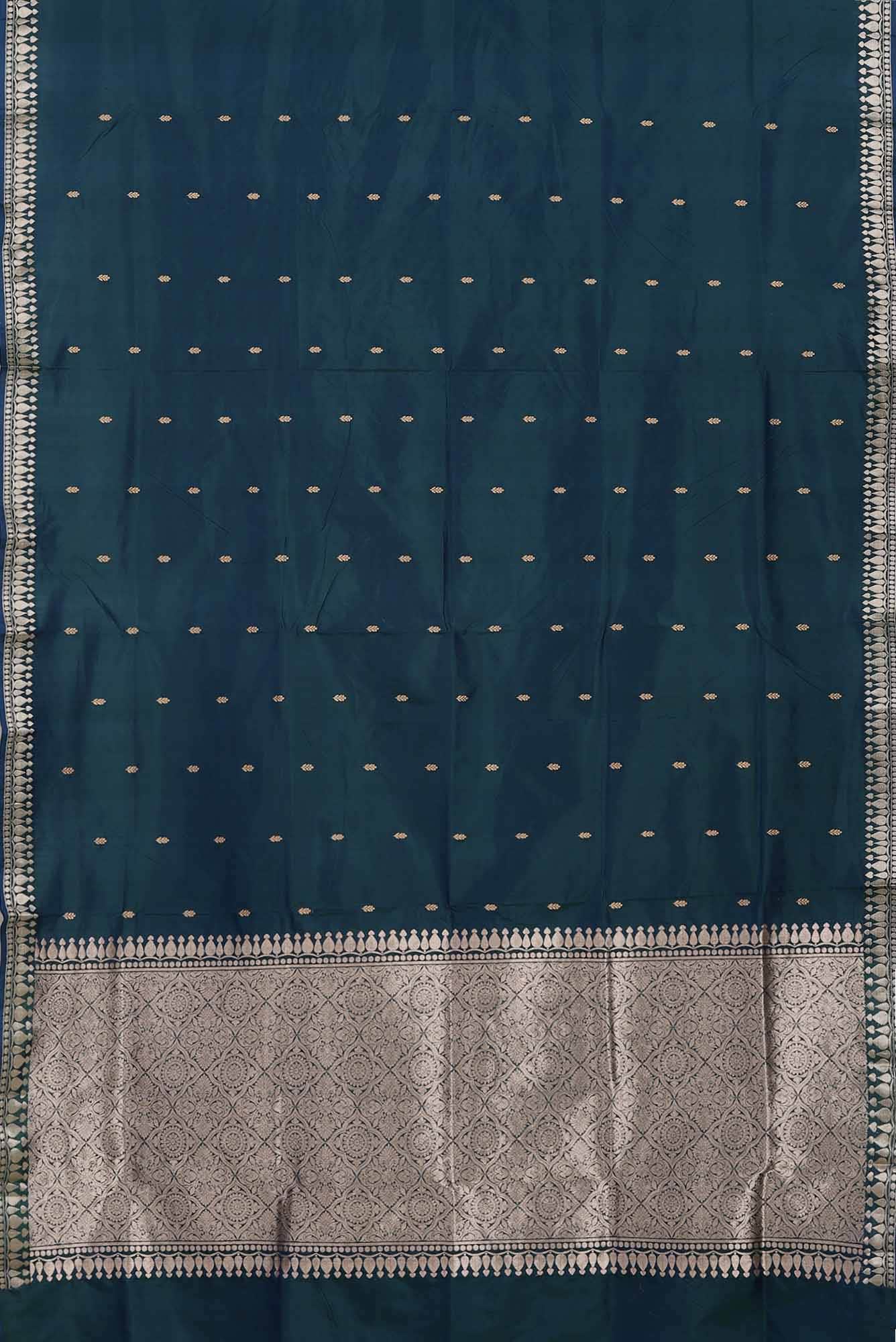 Blue Banarasi Katan Silk Saree