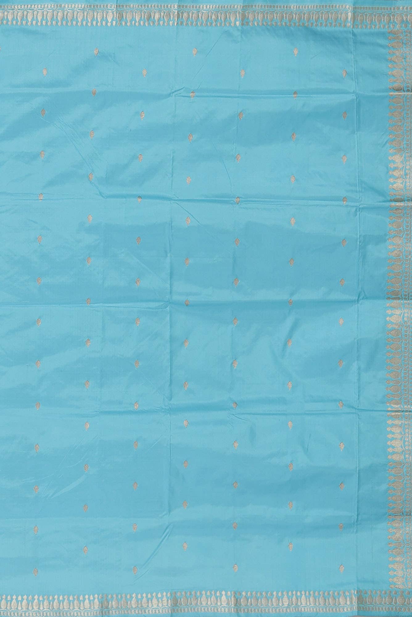 Blue Banarasi Katan Silk Saree
