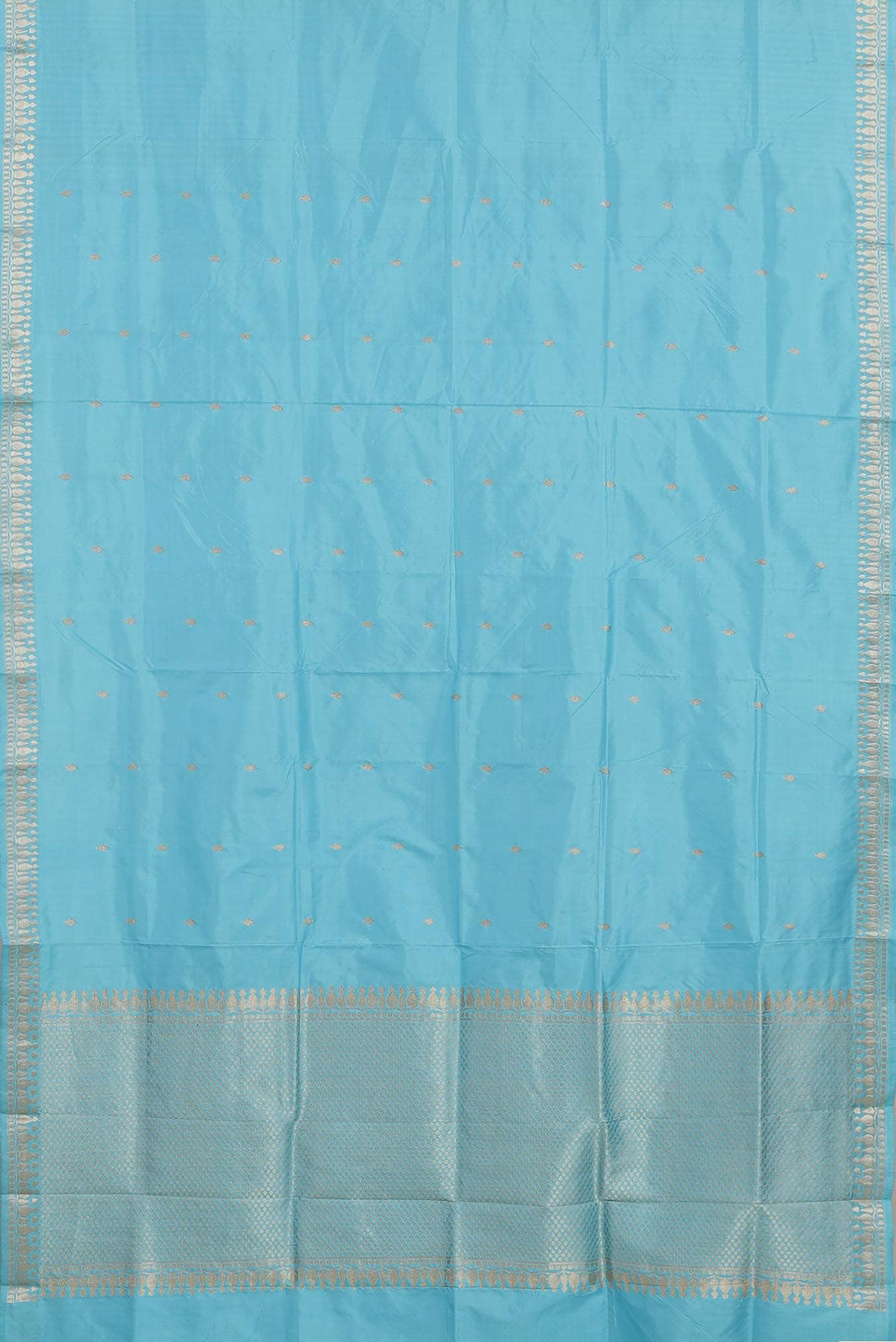 Blue Banarasi Katan Silk Saree
