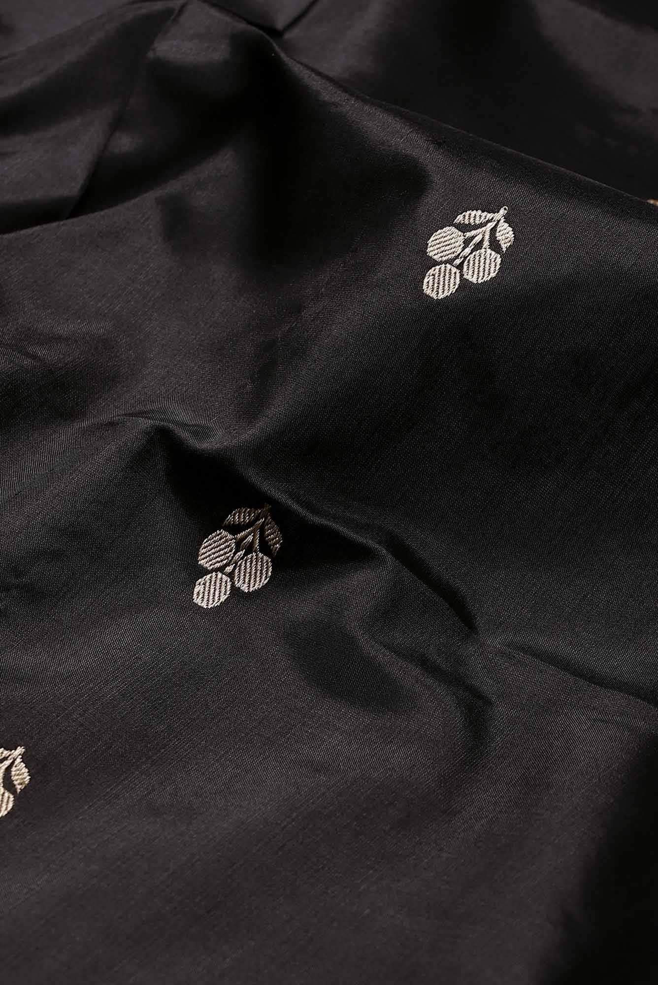 Black Banarasi Katan Silk Saree