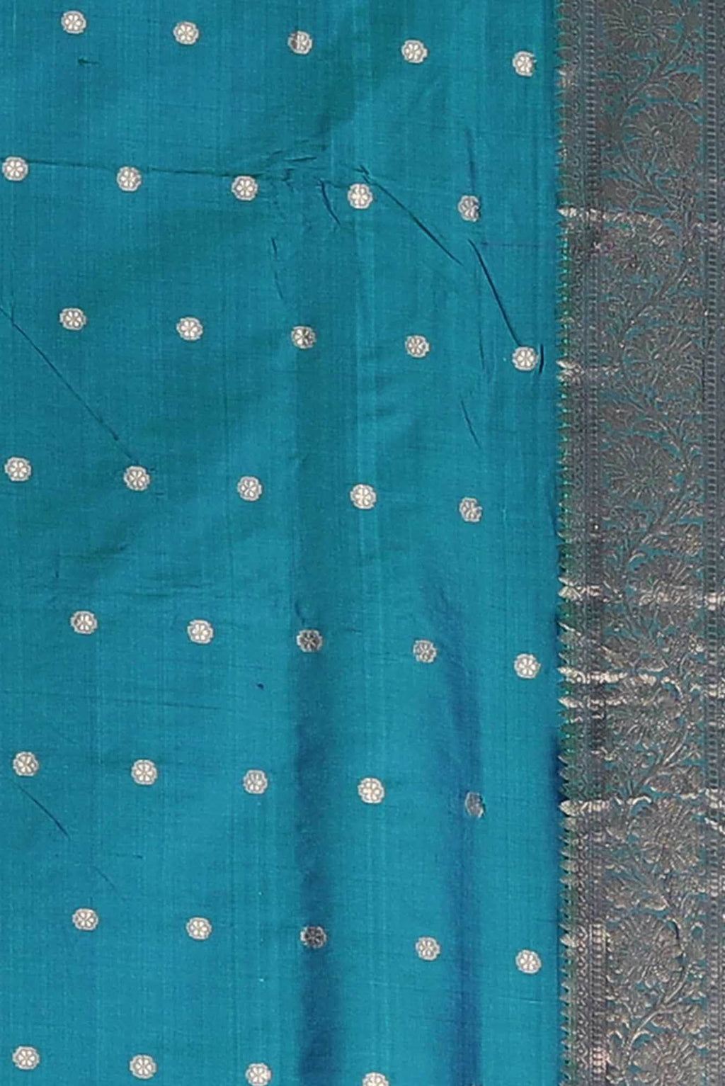Blue Banarasi Katan Silk Saree
