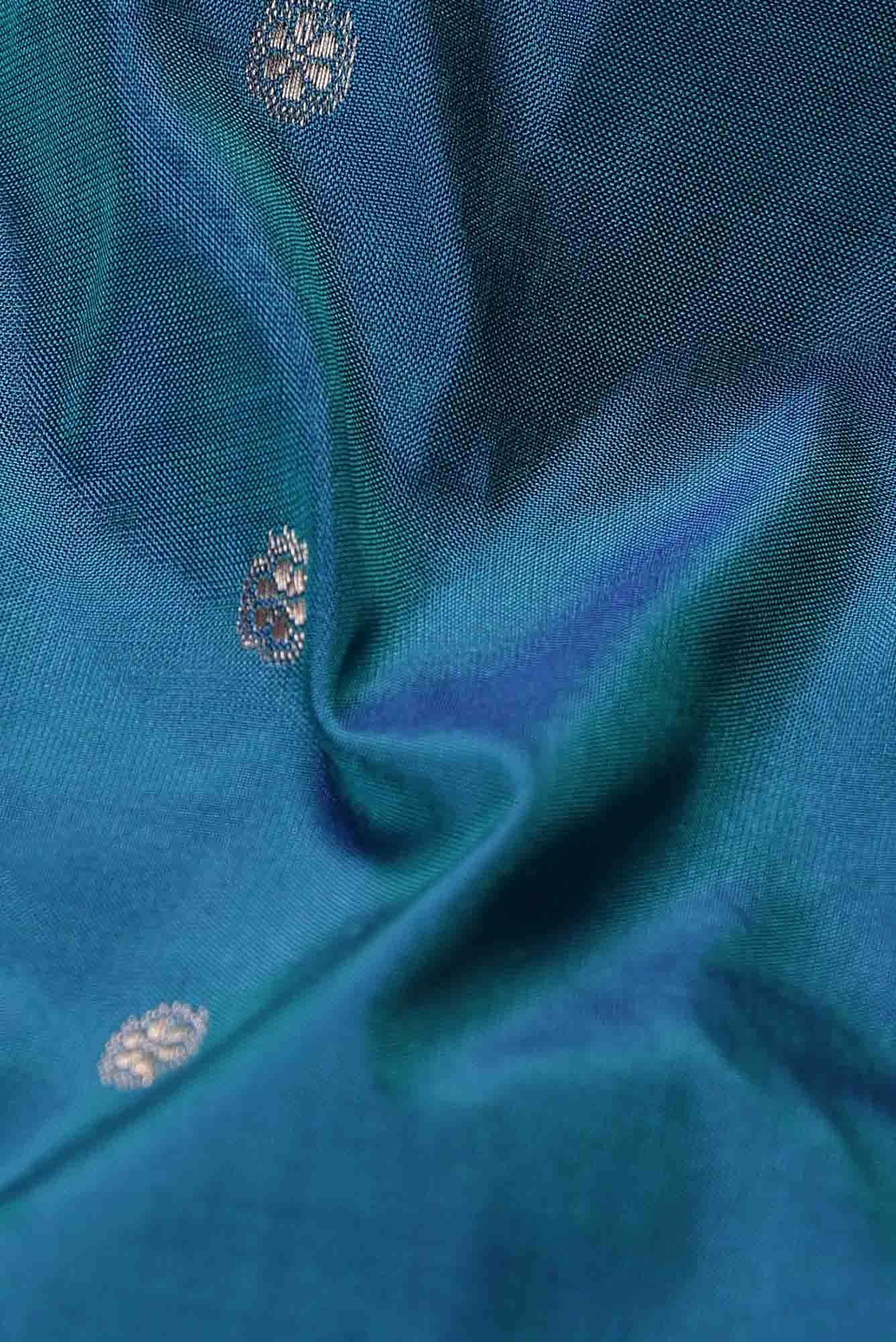 Blue Banarasi Katan Silk Saree