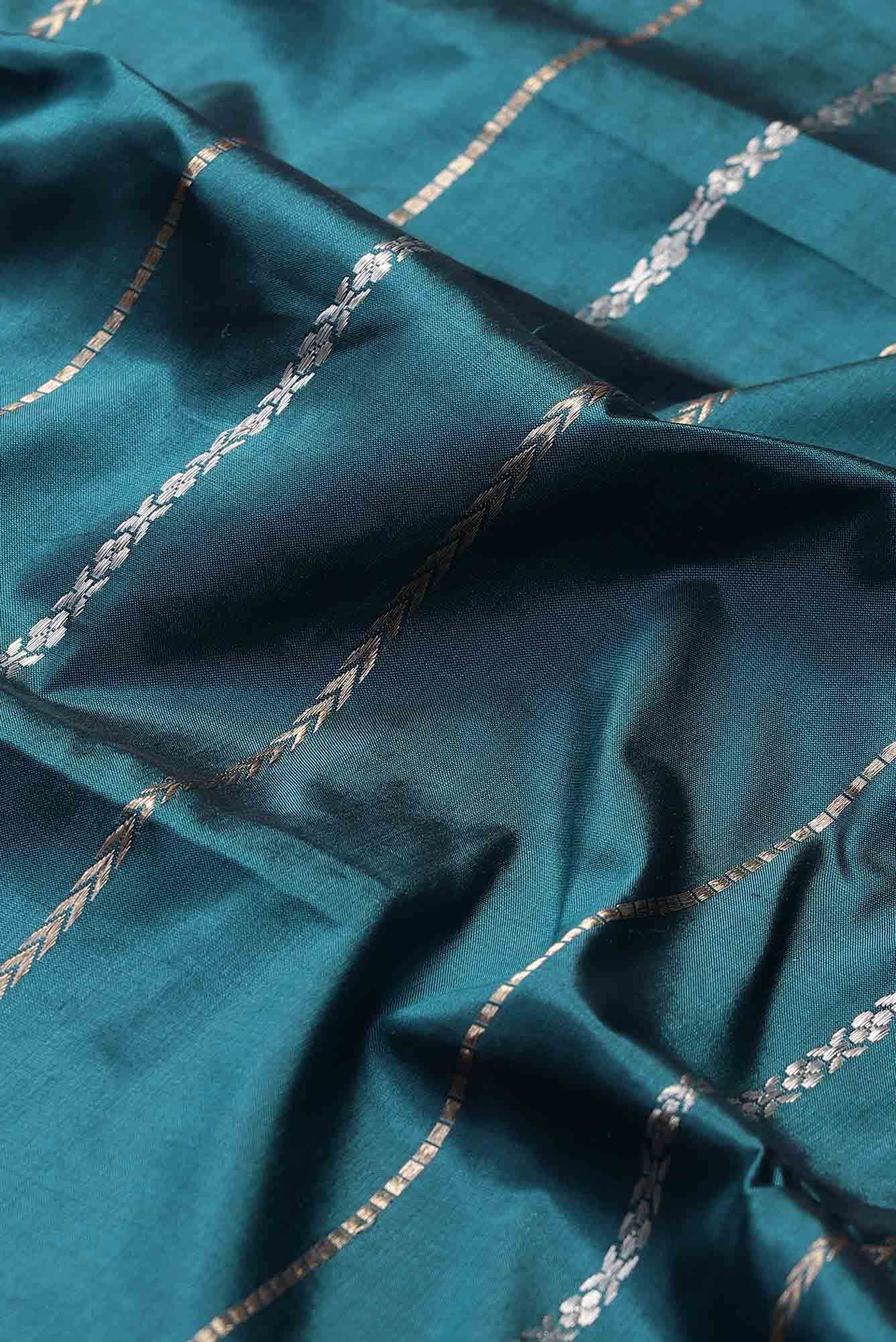 Blue Banarasi Katan Silk Saree