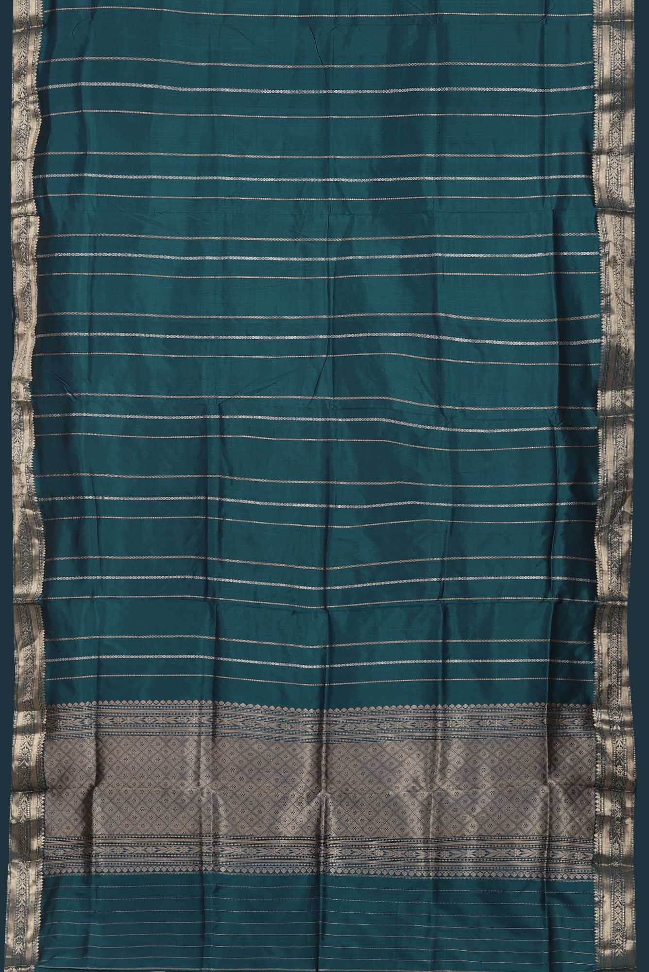 Blue Banarasi Katan Silk Saree