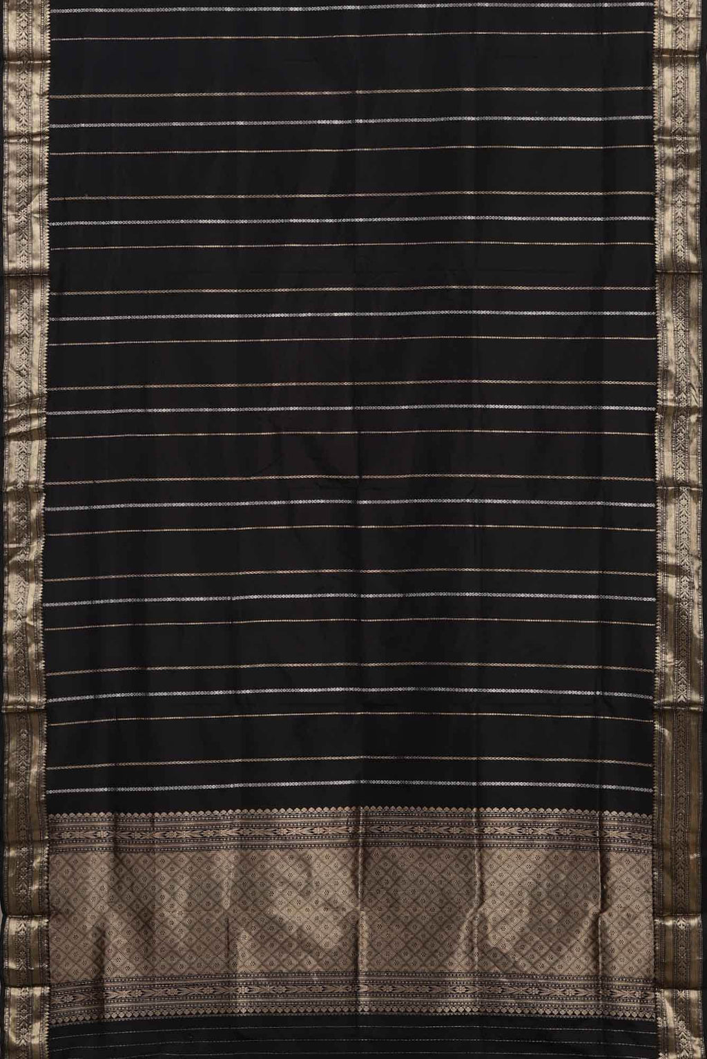 Black Banarasi Katan Silk Saree