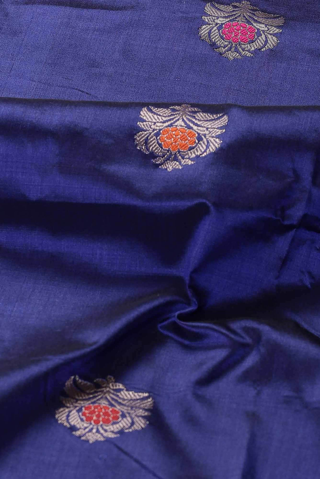 Blue Banarasi Katan Silk Saree