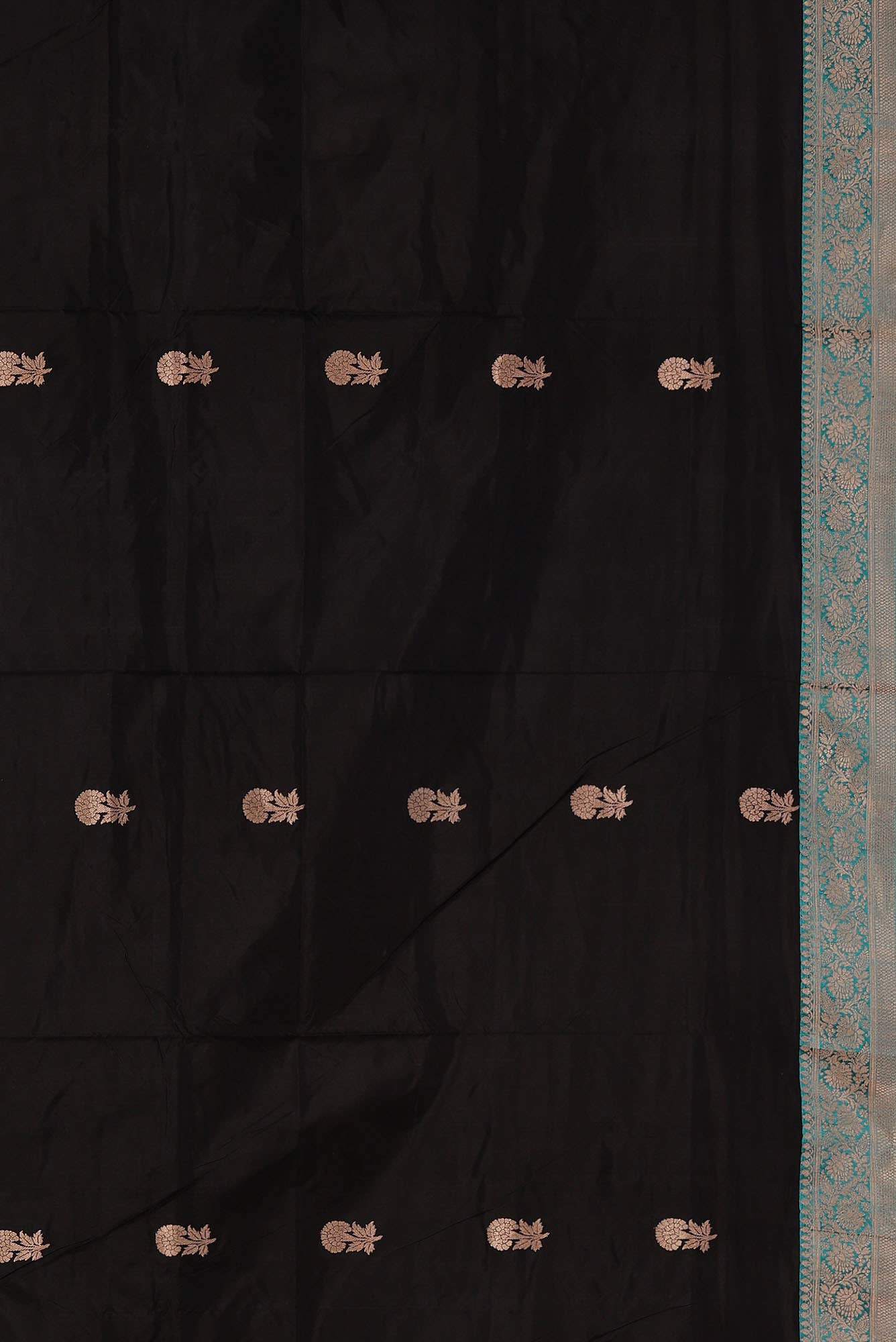 Black Banarasi Katan Silk Saree
