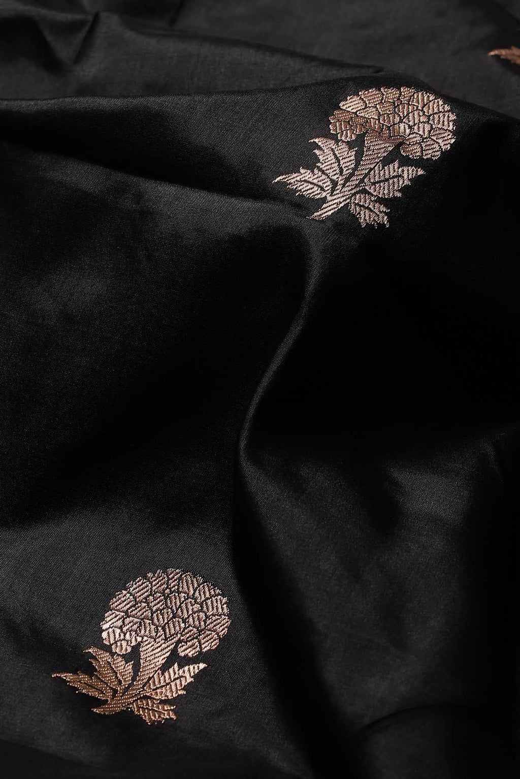 Black Banarasi Katan Silk Saree