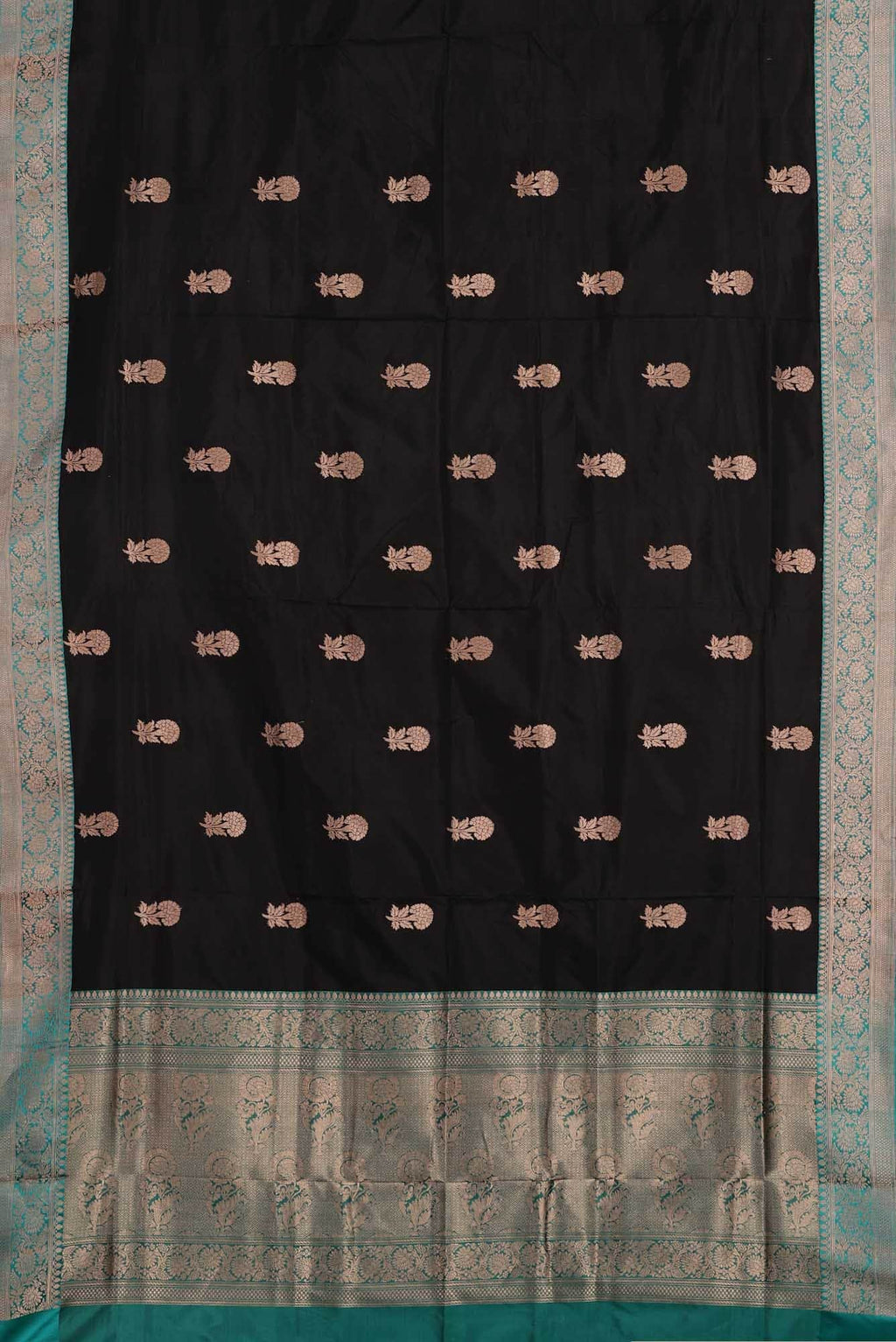 Black Banarasi Katan Silk Saree