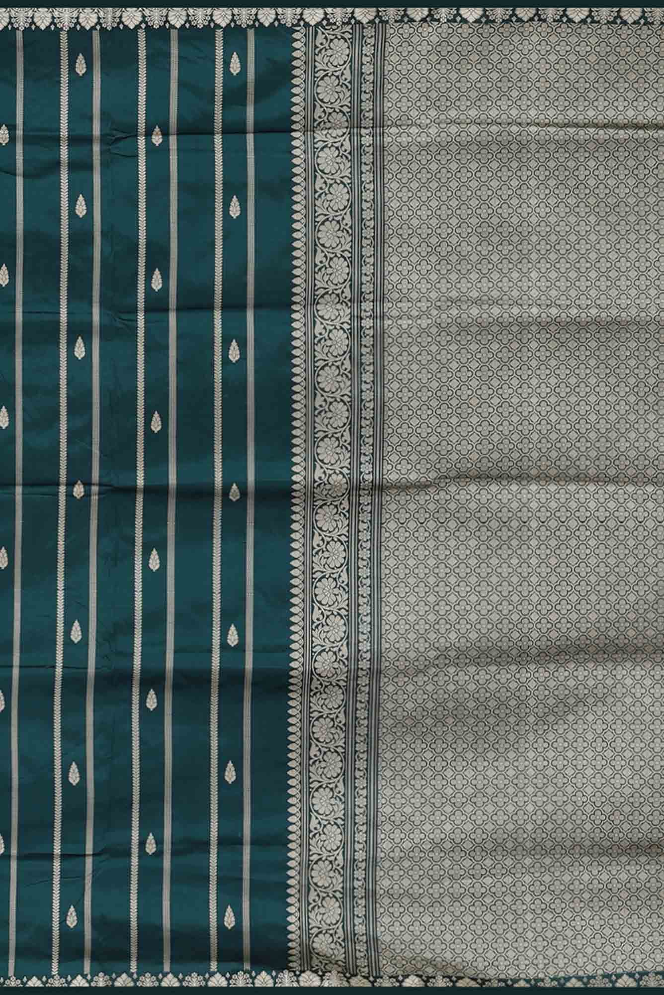 Green Banarasi Katan Silk Saree