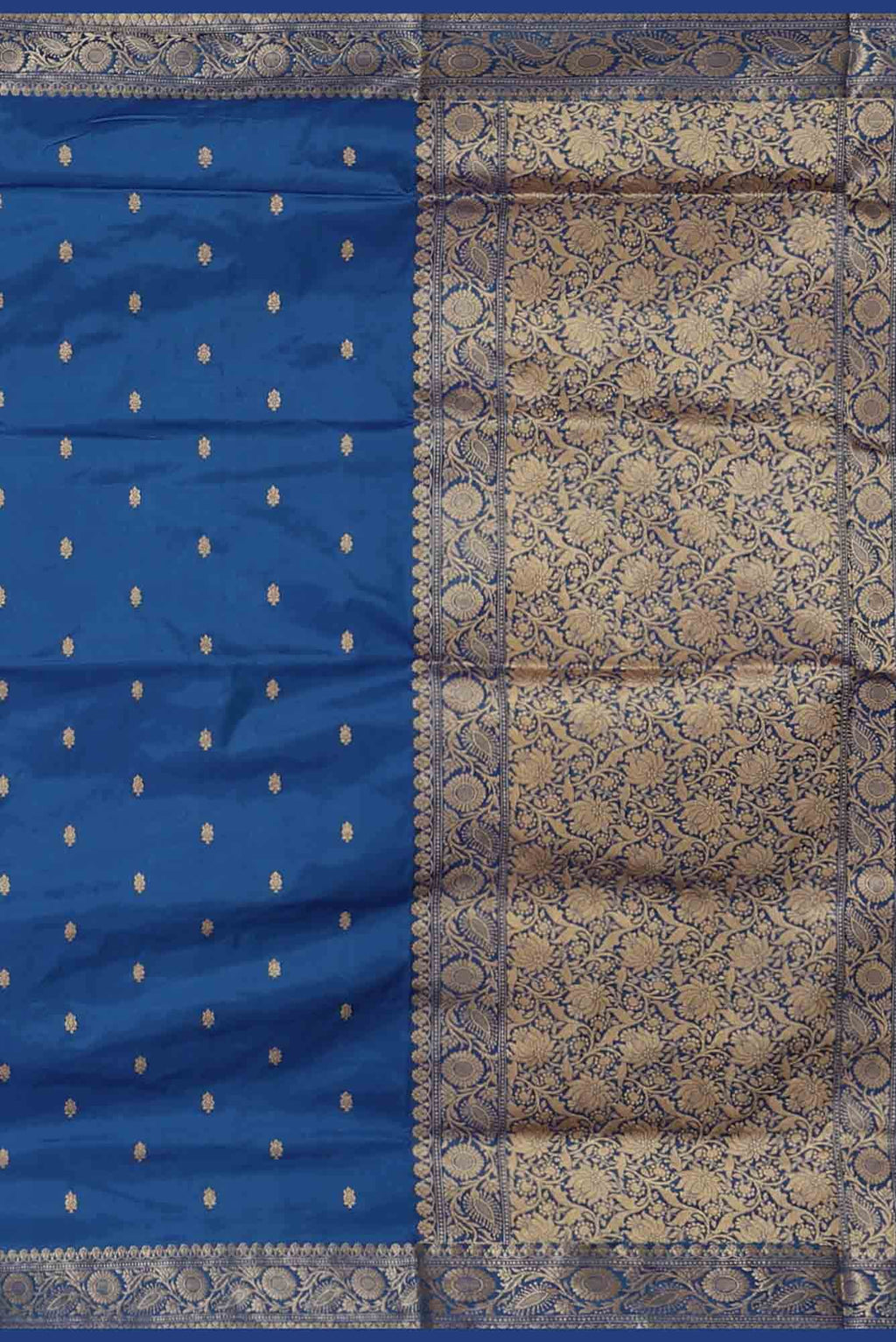 Blue Banarasi Katan Silk Saree