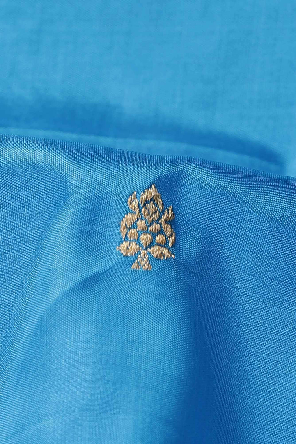 Blue Banarasi Katan Silk Saree