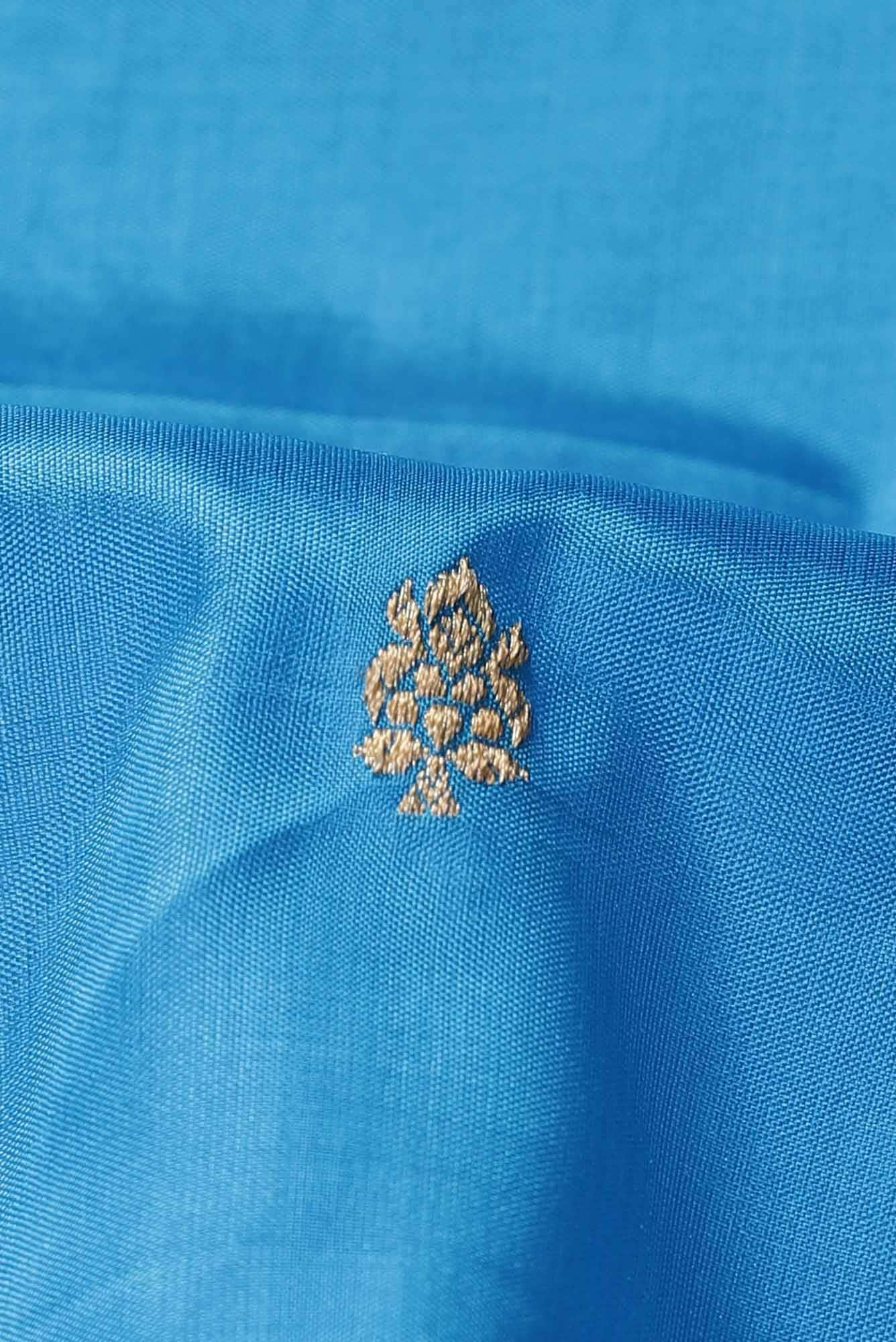 Blue Banarasi Katan Silk Saree