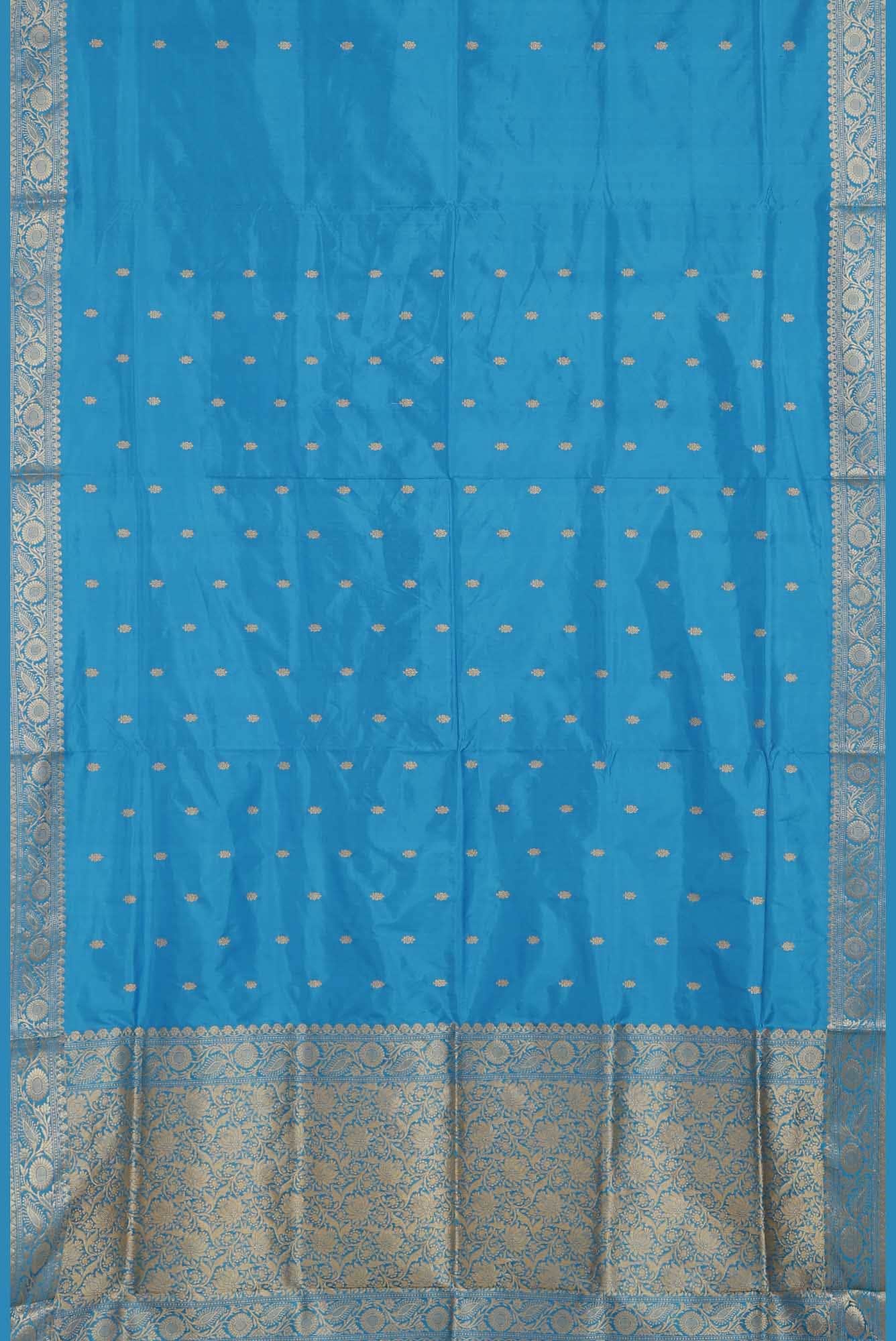 Blue Banarasi Katan Silk Saree