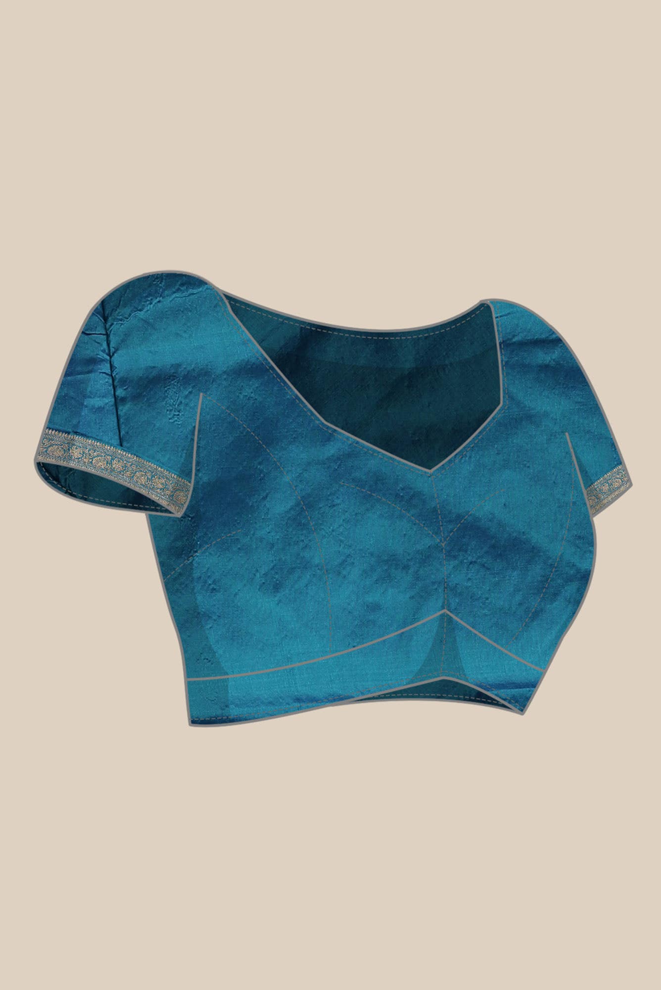Blue Banarasi Katan Silk Saree