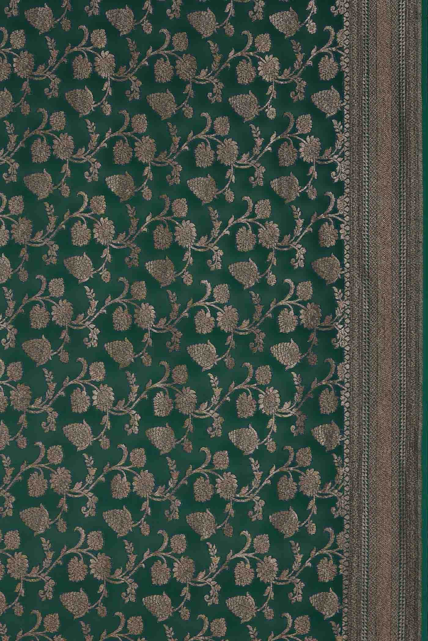 Green Banarasi Georgette Saree