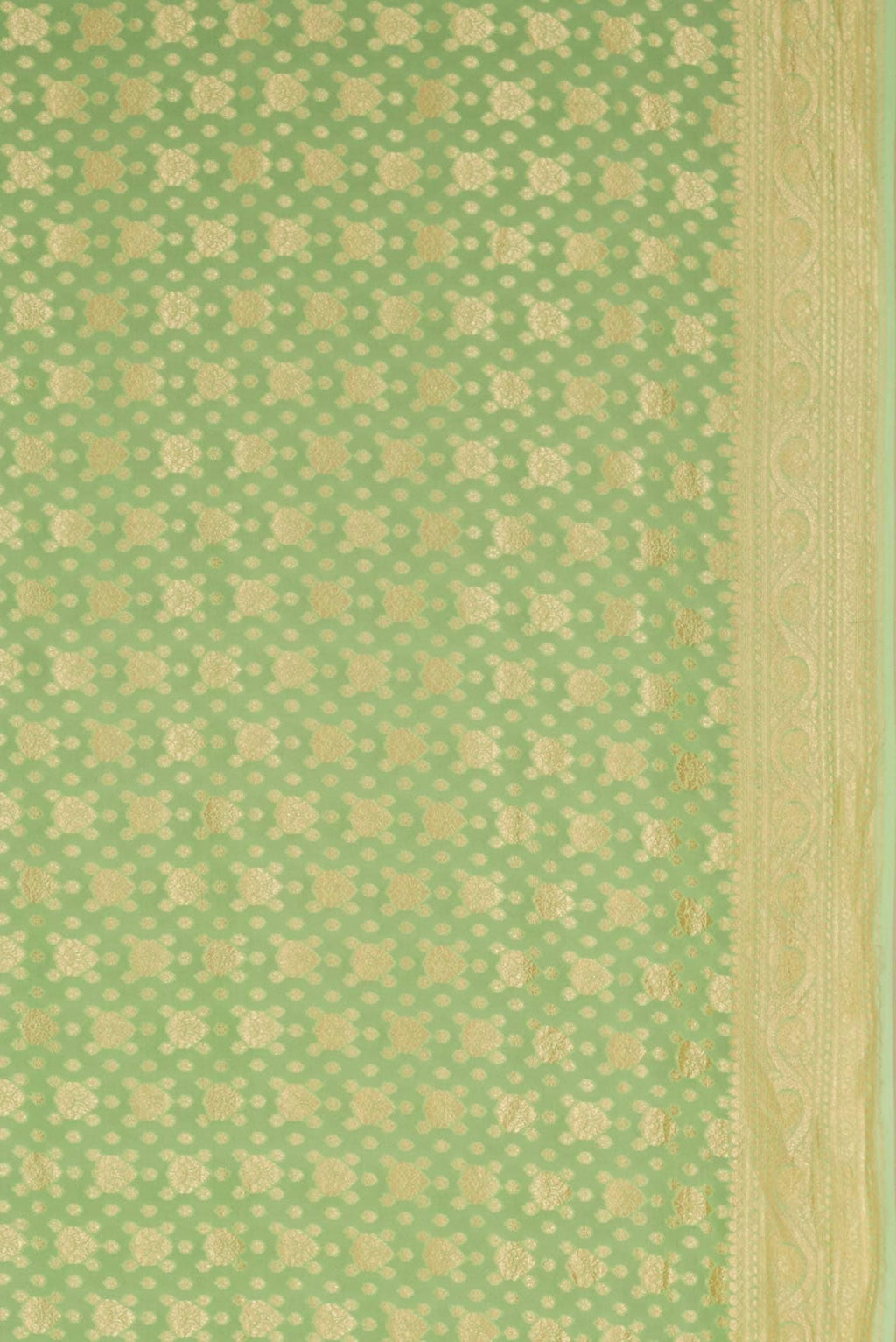 Green Banarasi Georgette Saree