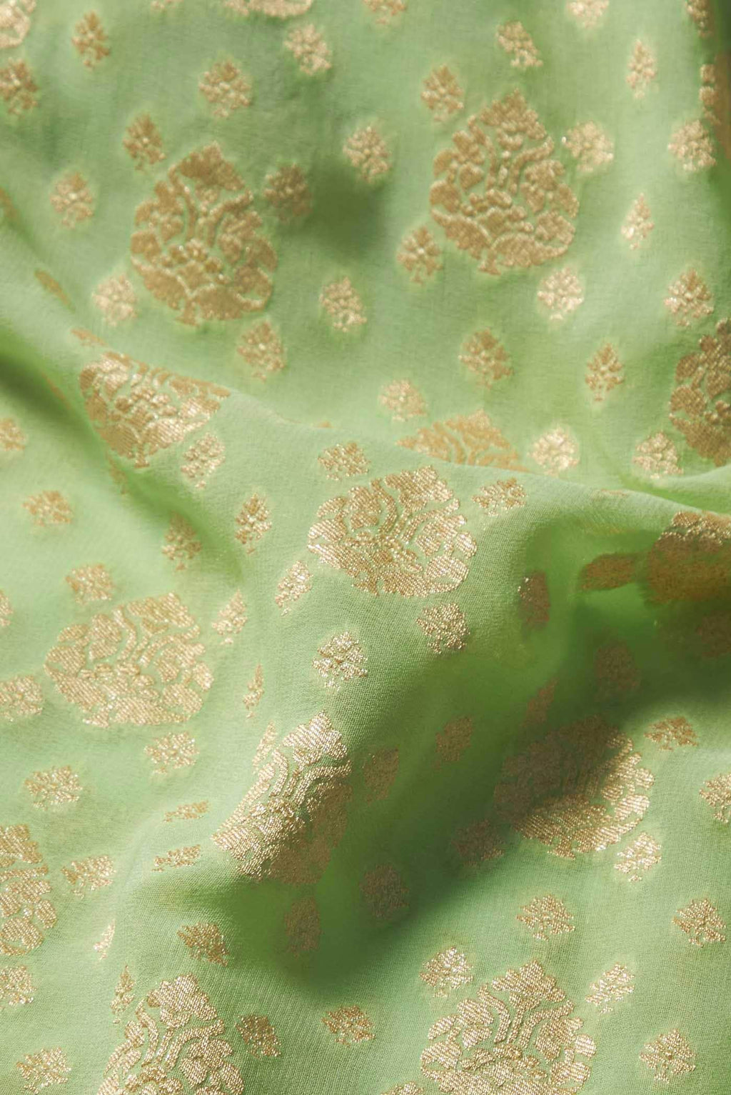 Green Banarasi Georgette Saree