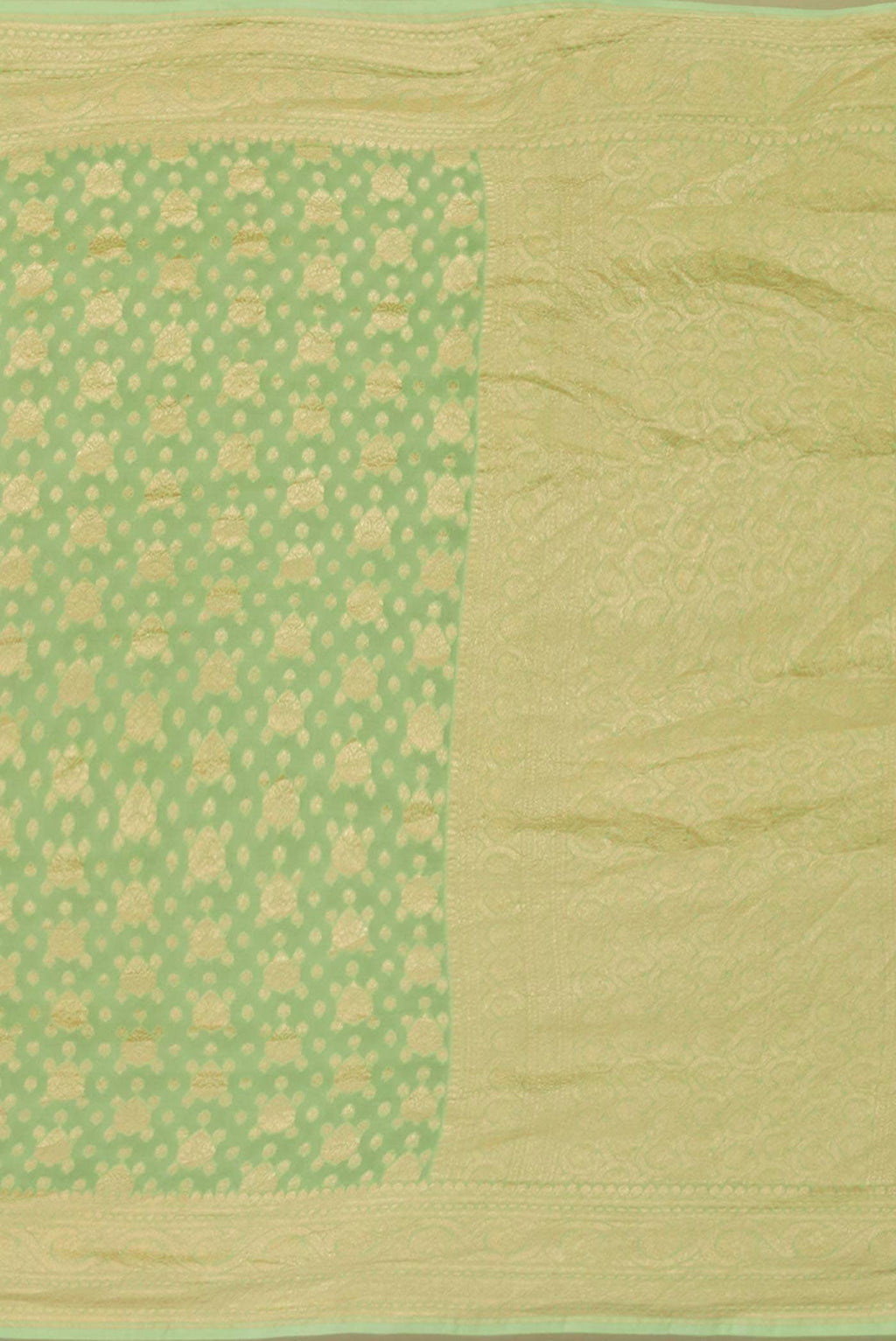 Green Banarasi Georgette Saree